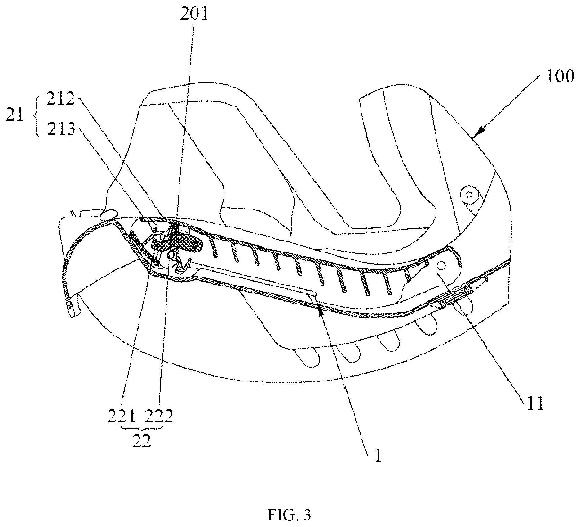 Patent US12552300 Figure 3 – Safety belt clamping device and child seat for vehicle