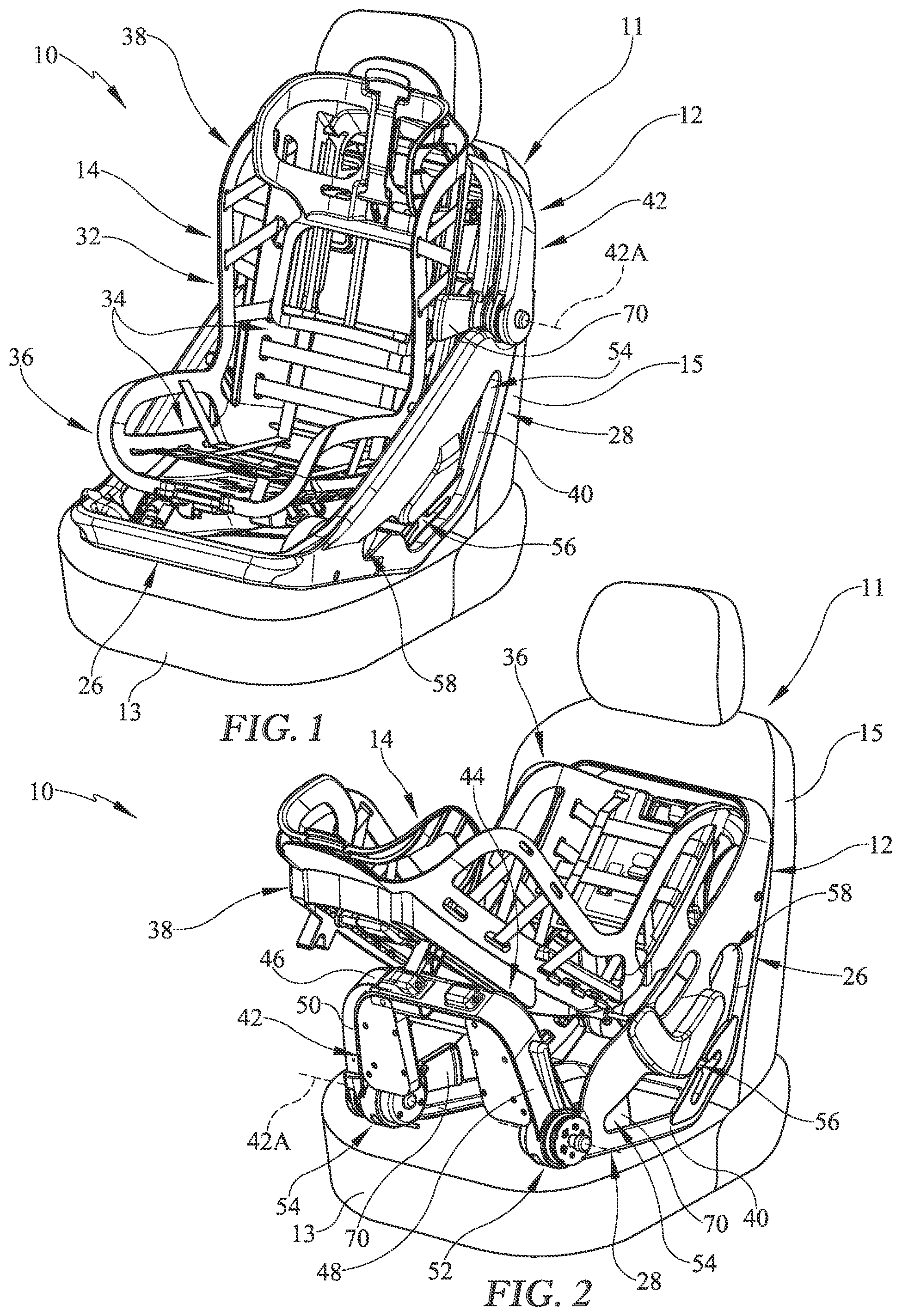 Patent US12552301 Figure 1 – Child restraint