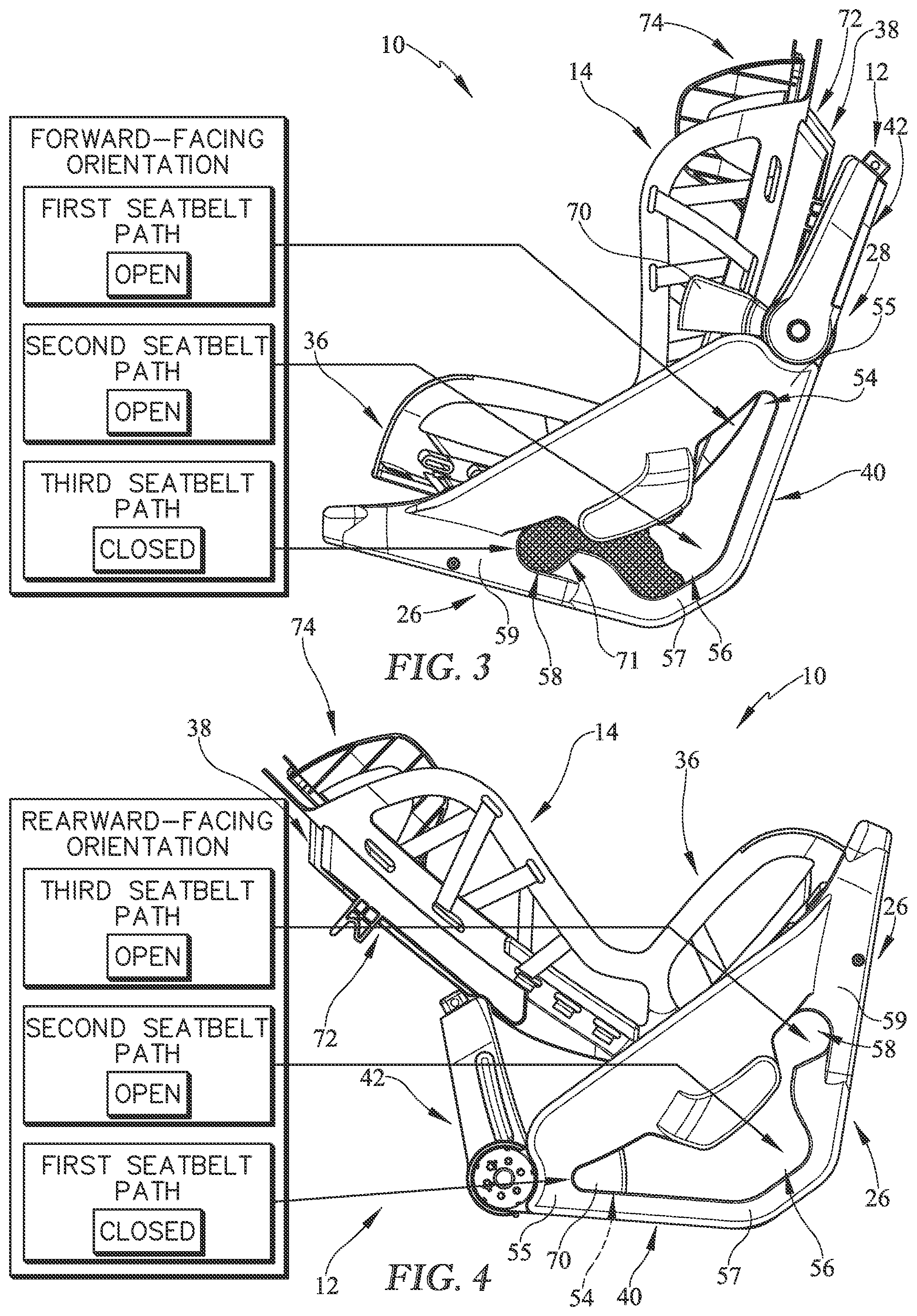 Patent US12552301 Figure 2 – Child restraint