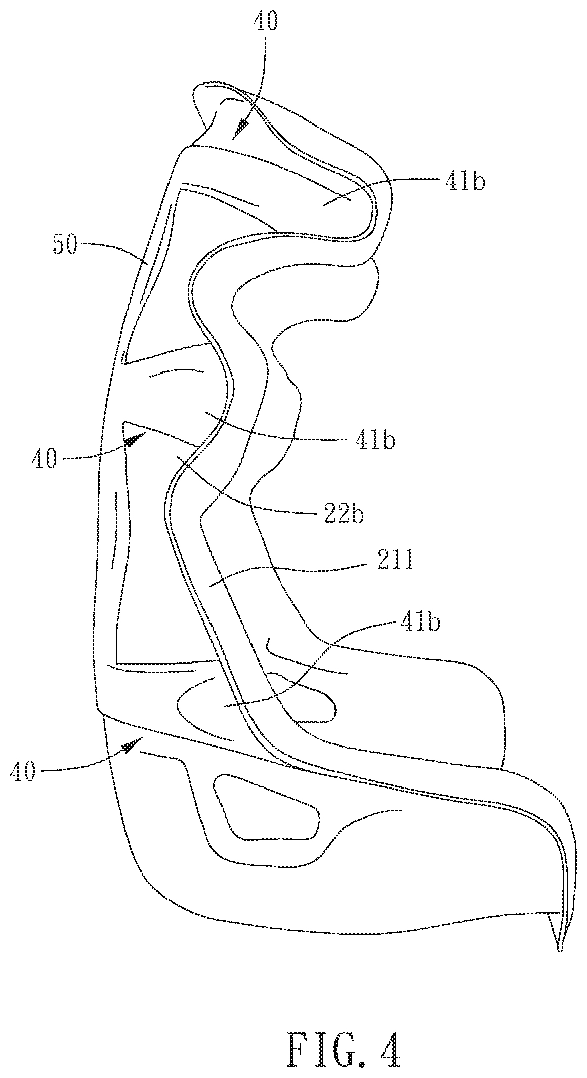 Patent US12552304 Figure 4 – Composite material seat