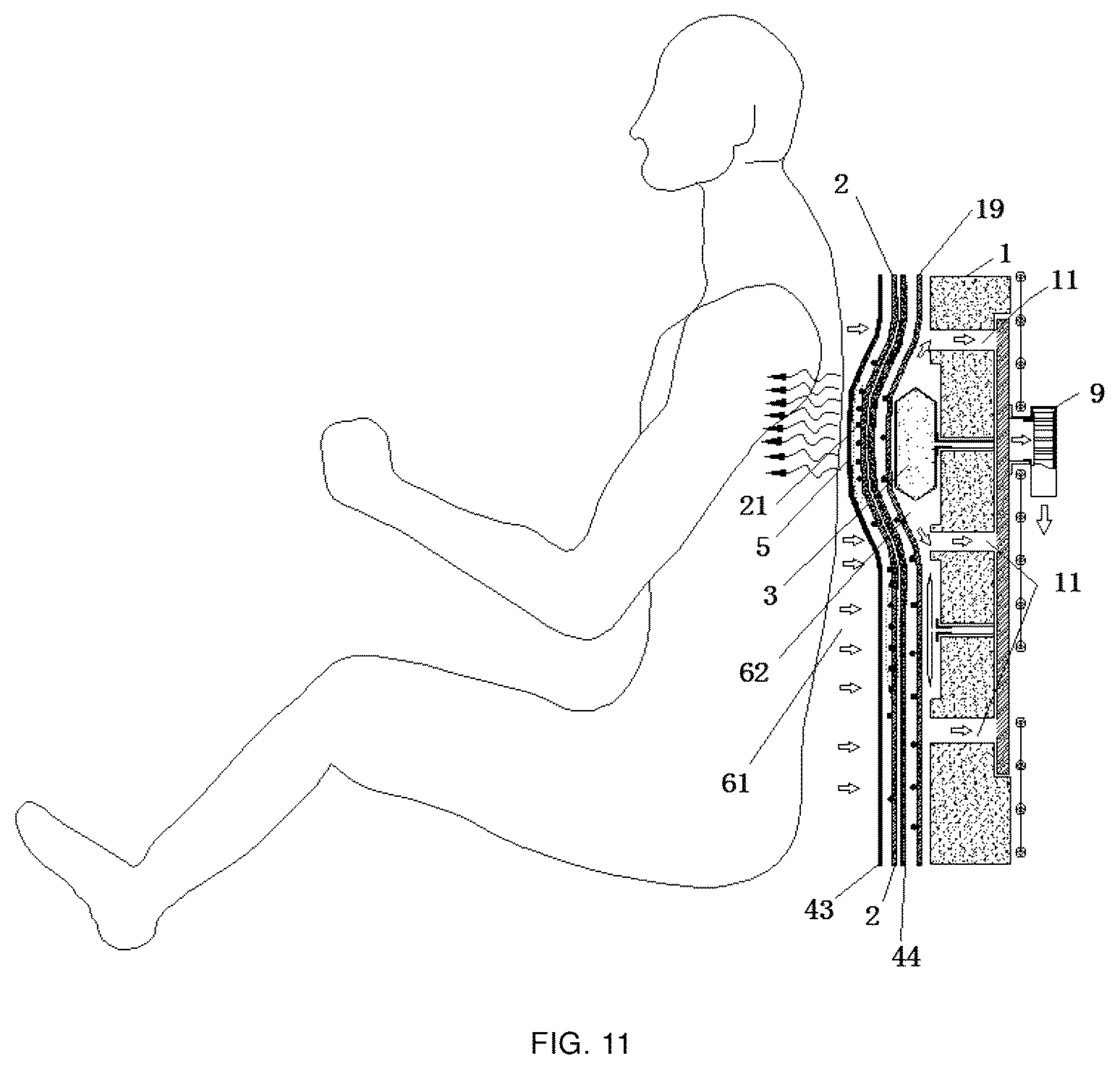 Patent US12552305 Figure 5 – Heating and heat-dissipation synergistic thermal control device and automobile seat