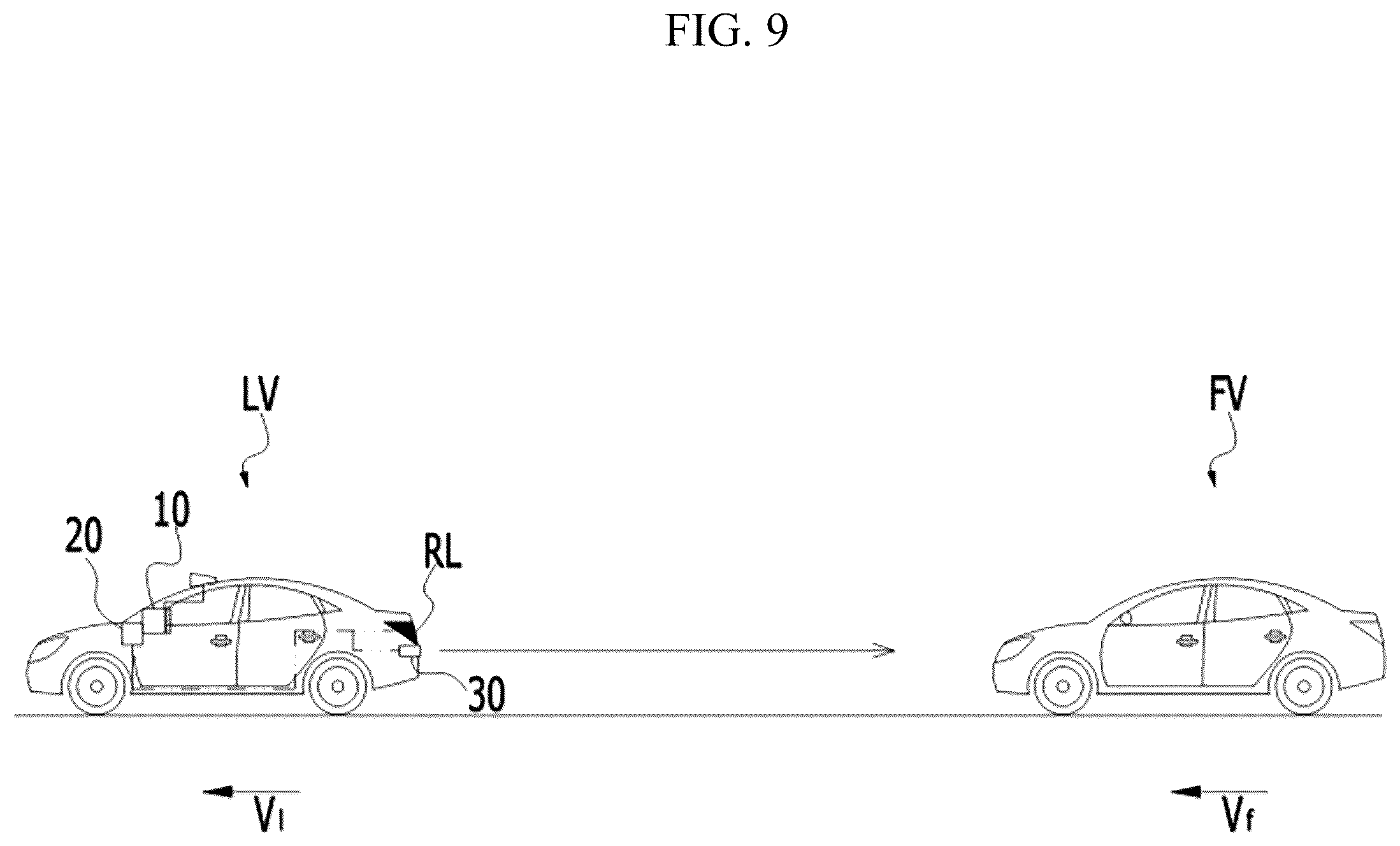 Patent US12552309 Figure 9 – Automatic light intensity control device for vehicle rear lamps in response to changes in visibility distance and its control method