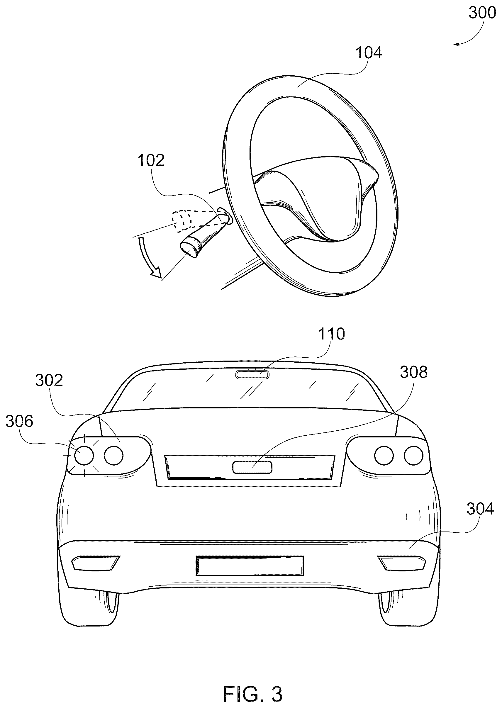 Patent US12552310 Figure 3 – Multi-position turn signal system for vehicles