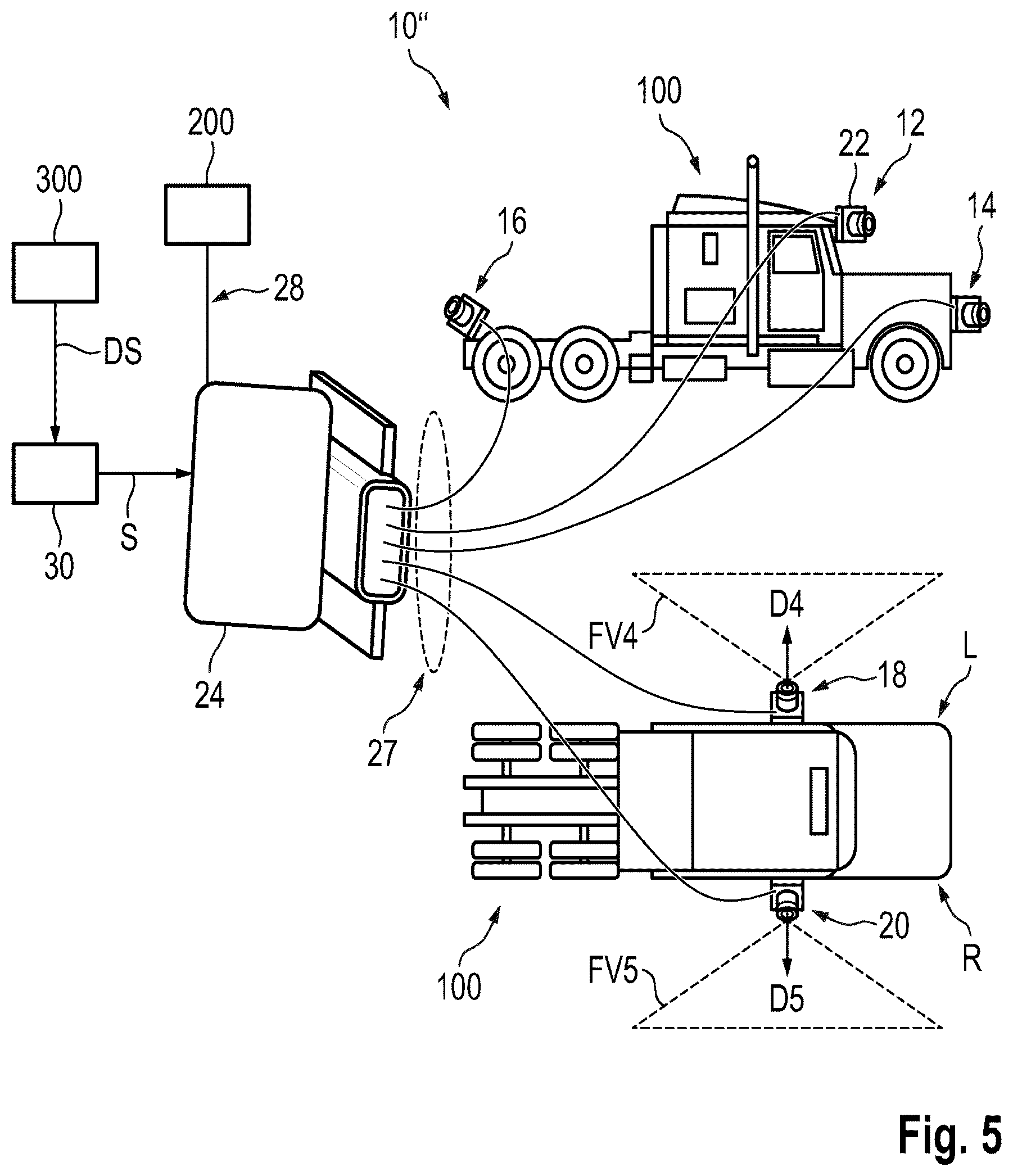 Patent US12552318 Figure 5 – Adaptive camera system for a vehicle and vehicle comprising the adaptive camera system and method for operating the adaptive camera system