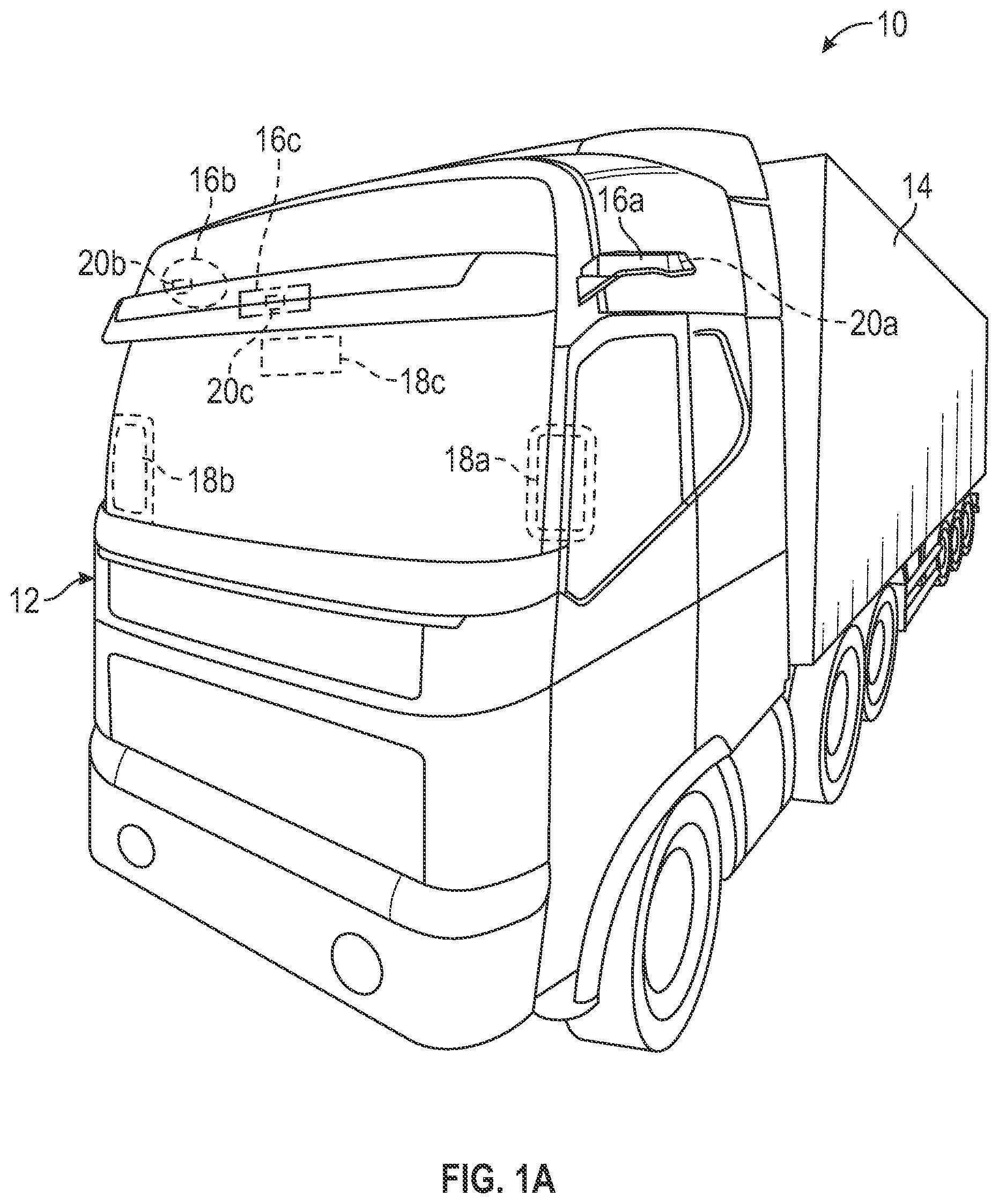 Patent US12552321 Figure 1 – Camera monitor system utilizing trailer angle detection based upon DOT tape
