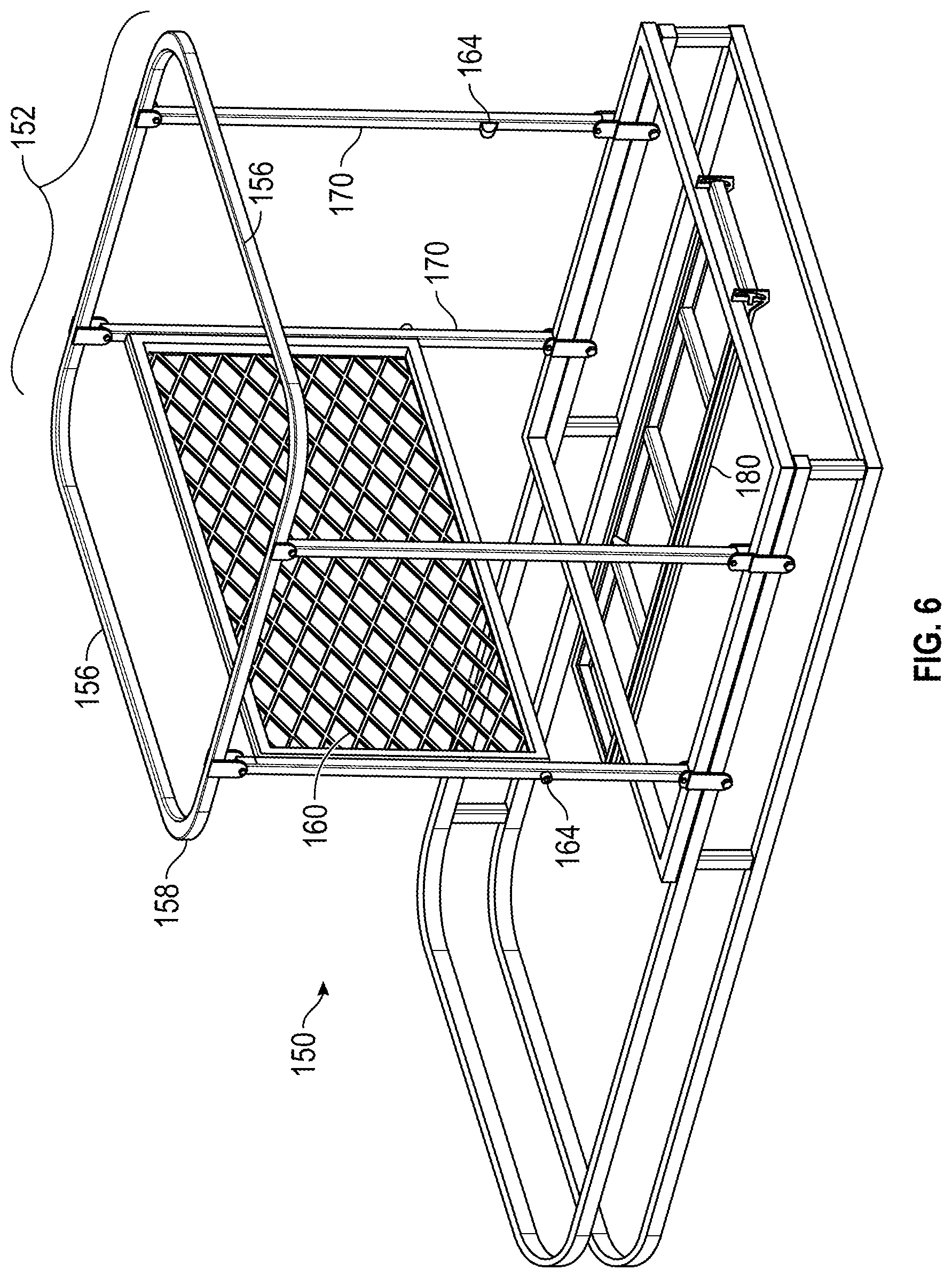 Patent US12552323 Figure 6 – Cargo rack and collapsible stand