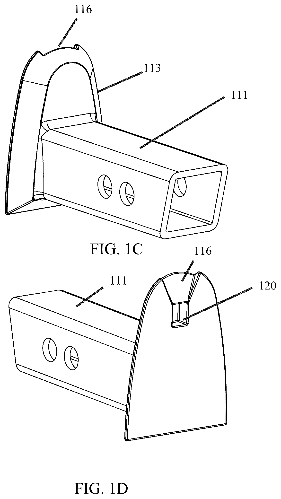 Patent US12552324 Figure 3 – Instant release coupler with universal mount for vehicle attachments using a rigid support