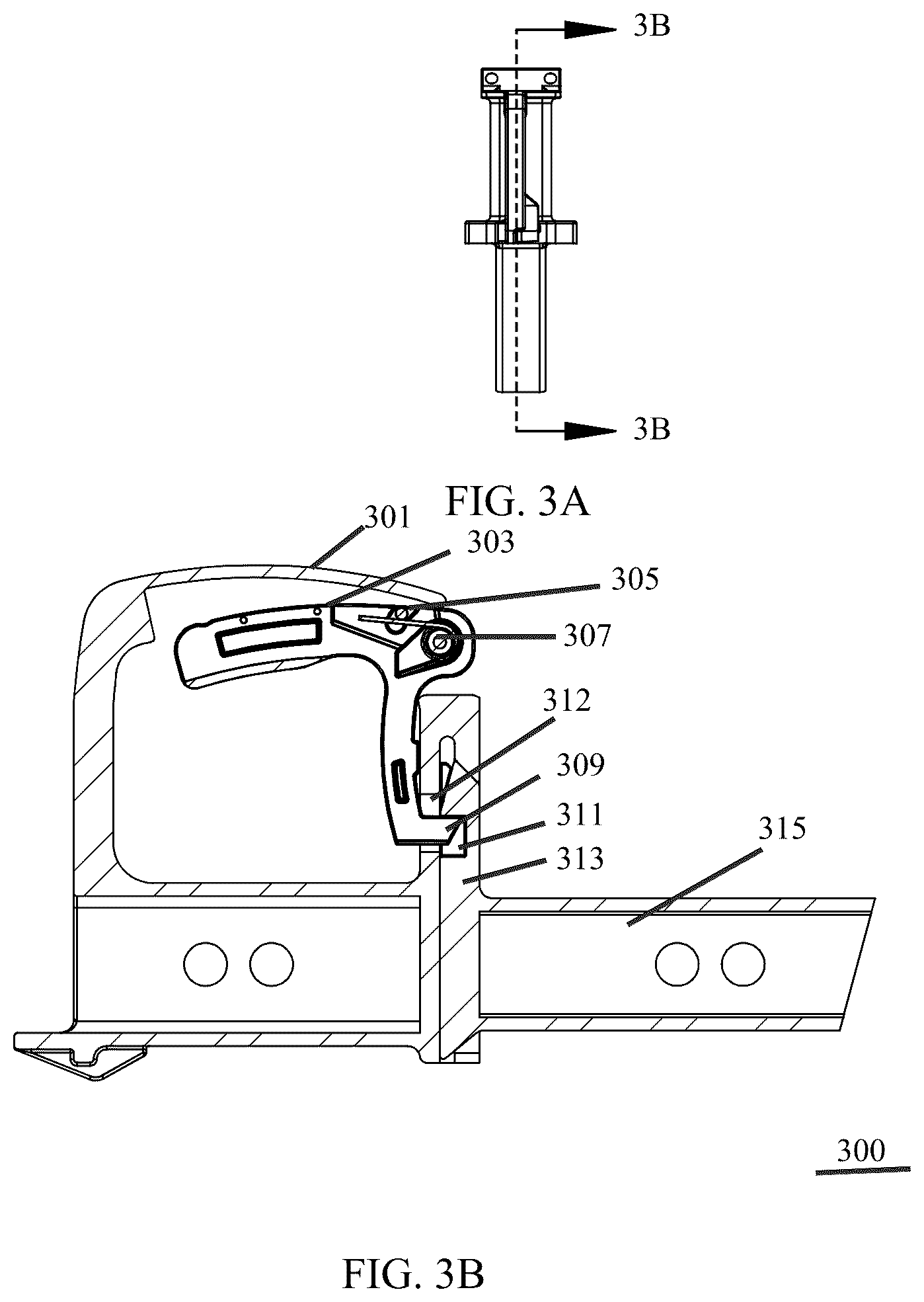 Patent US12552324 Figure 5 – Instant release coupler with universal mount for vehicle attachments using a rigid support