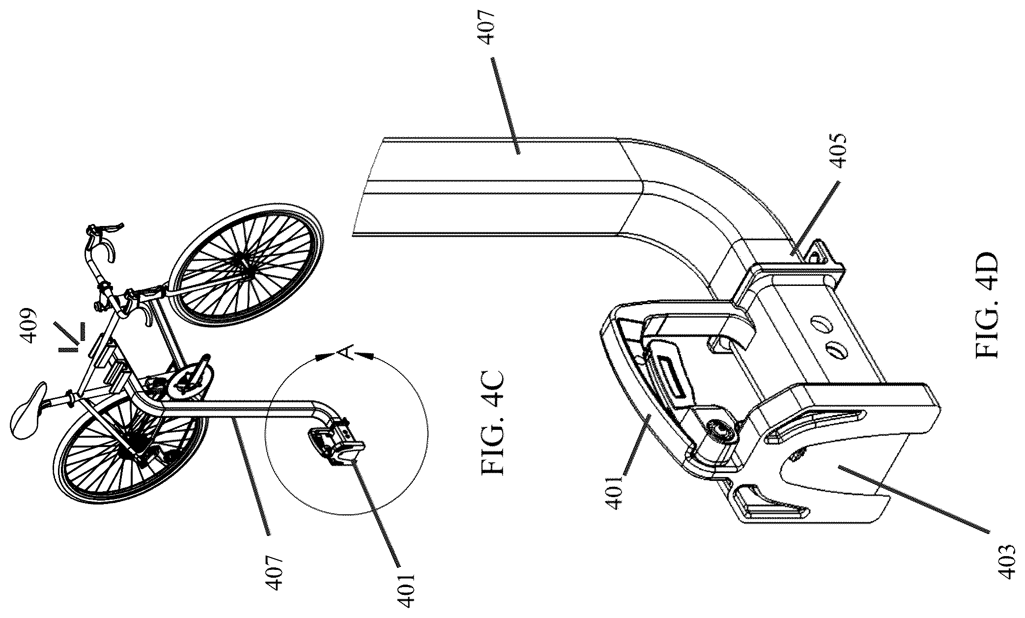 Patent US12552324 Figure 8 – Instant release coupler with universal mount for vehicle attachments using a rigid support