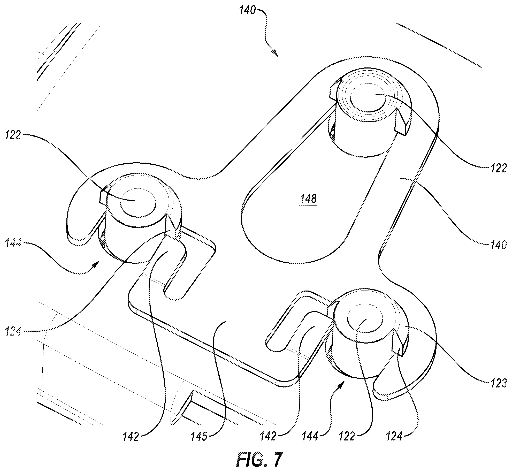 Patent US12552327 Figure 8 – Coupling elements for emblem assemblies