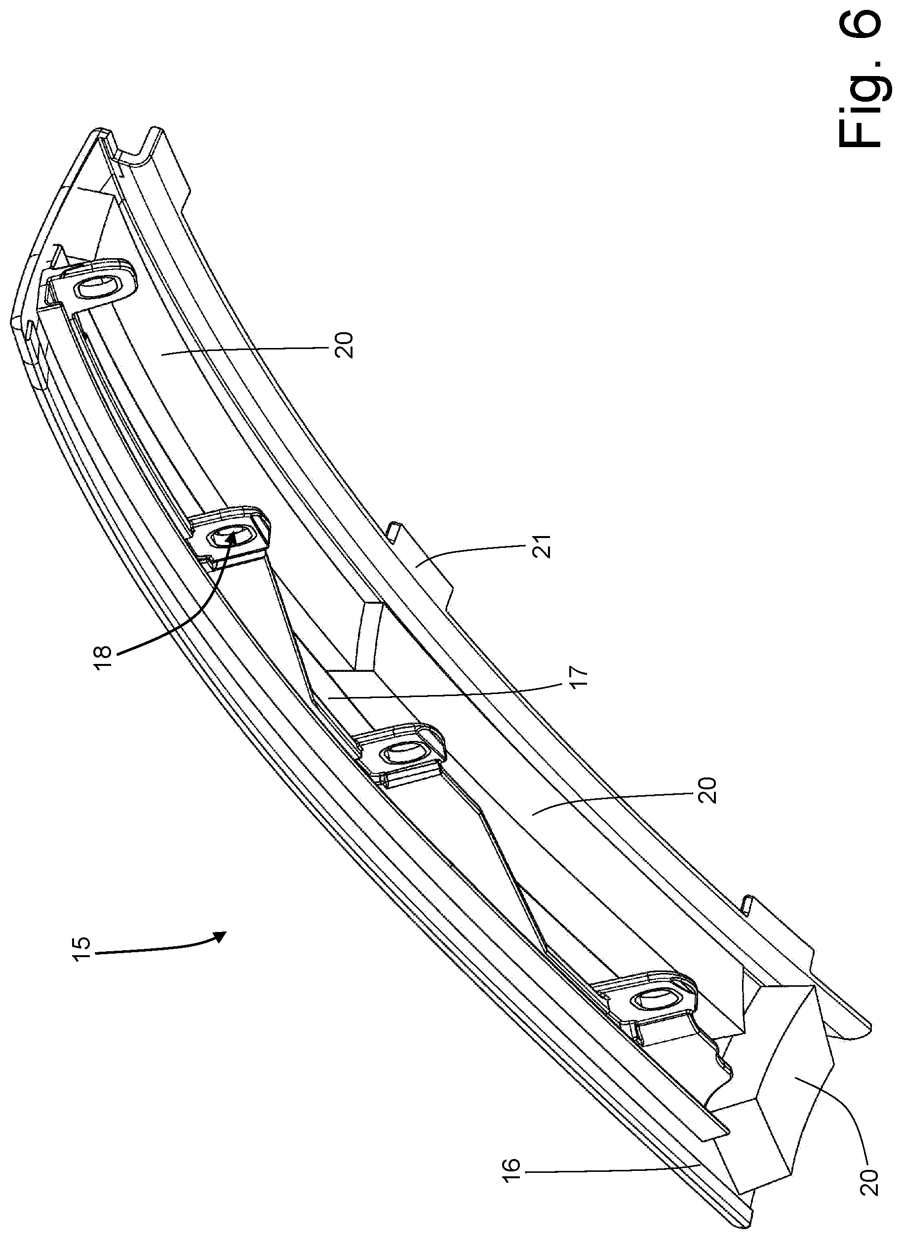 Patent US12552328 Figure 6 – Car provided with front pillar covering elements