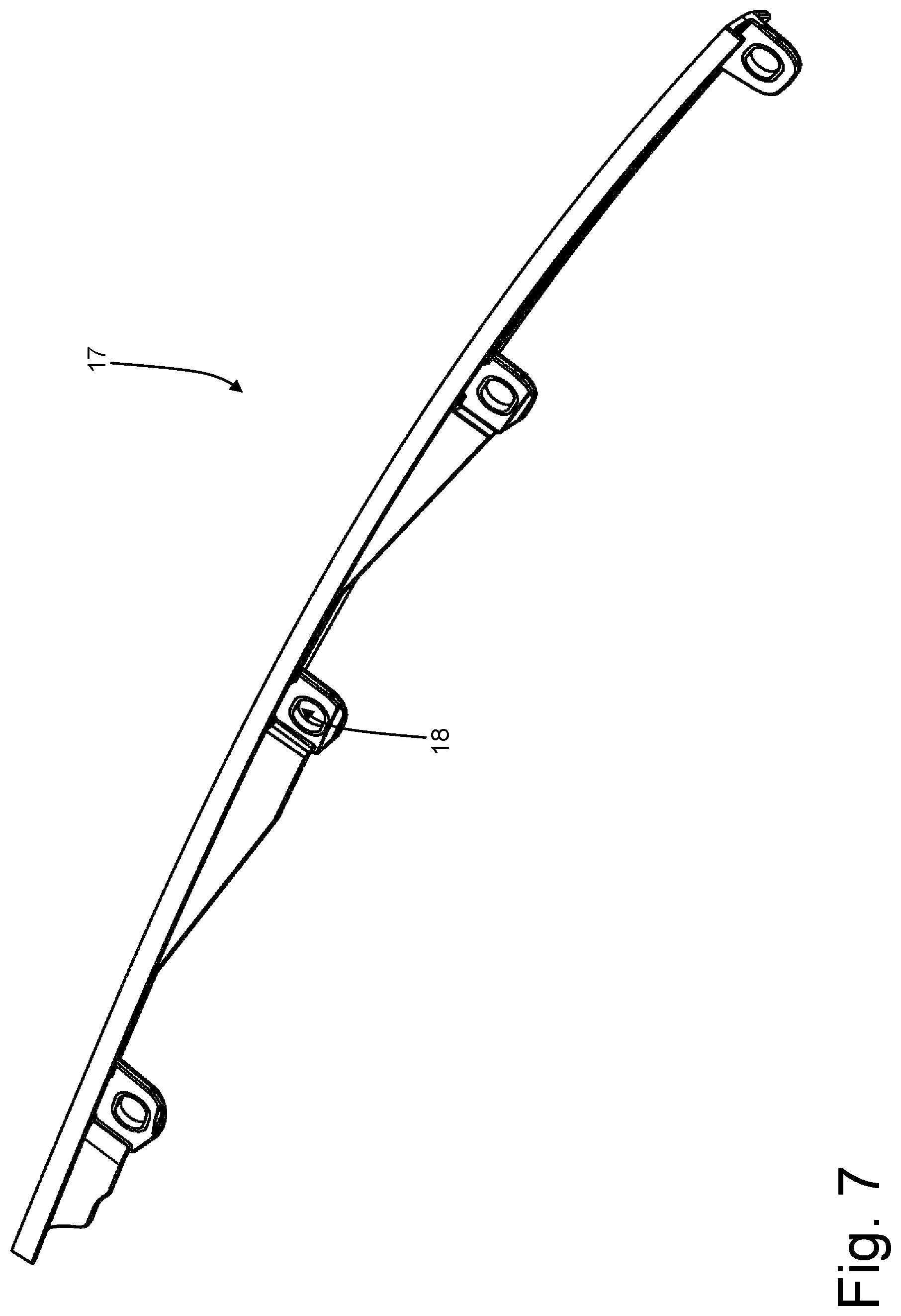 Patent US12552328 Figure 7 – Car provided with front pillar covering elements