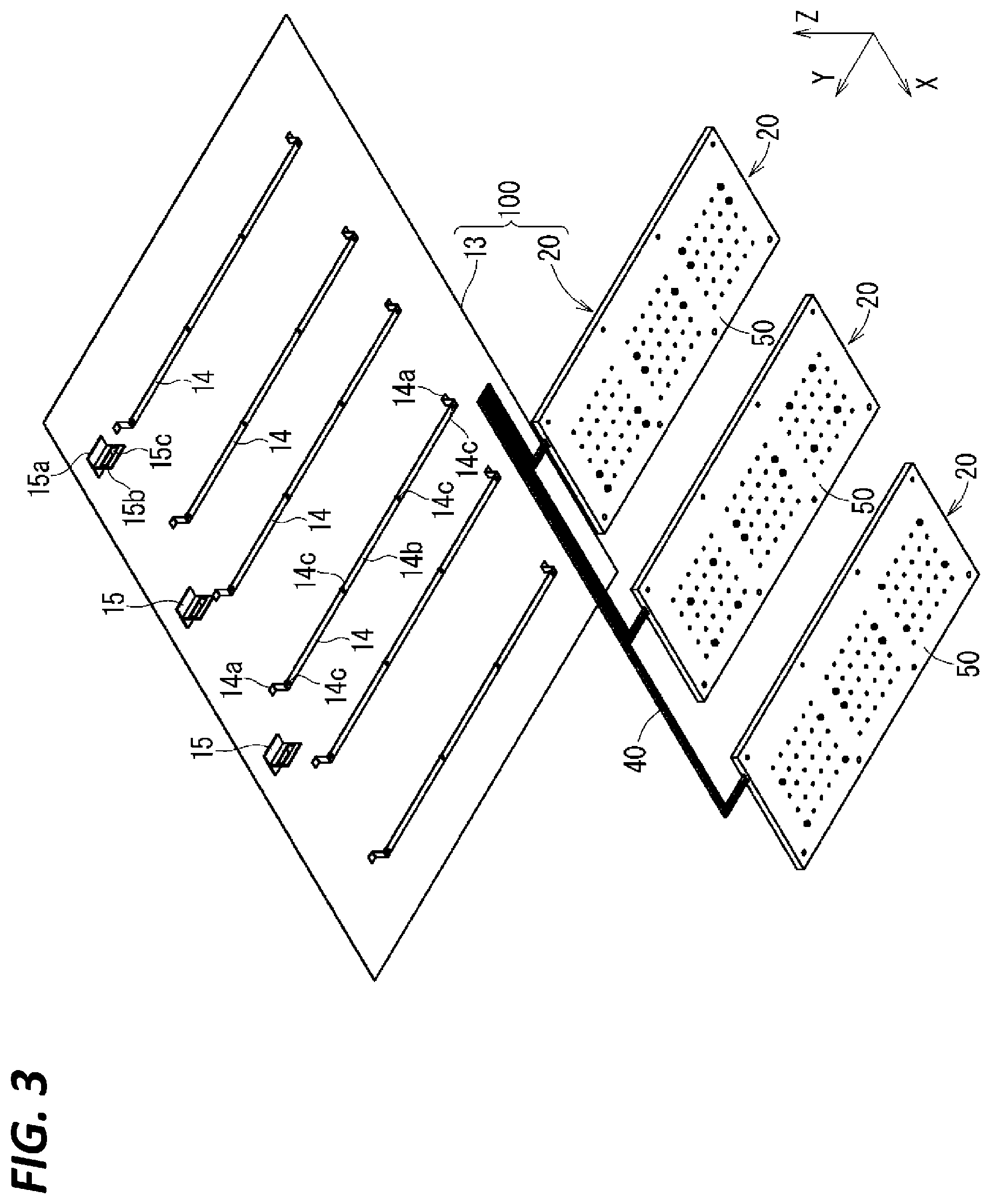Patent US12552332 Figure 3 – Wiring module and panel with wiring module