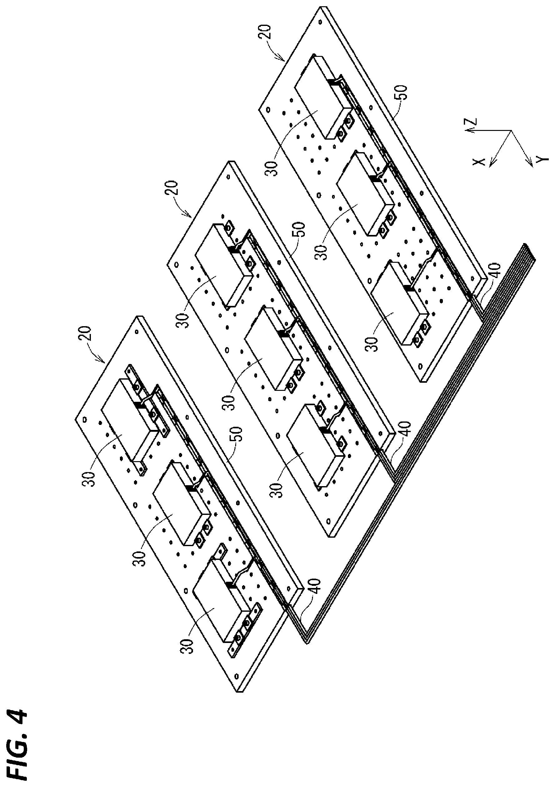 Patent US12552332 Figure 4 – Wiring module and panel with wiring module