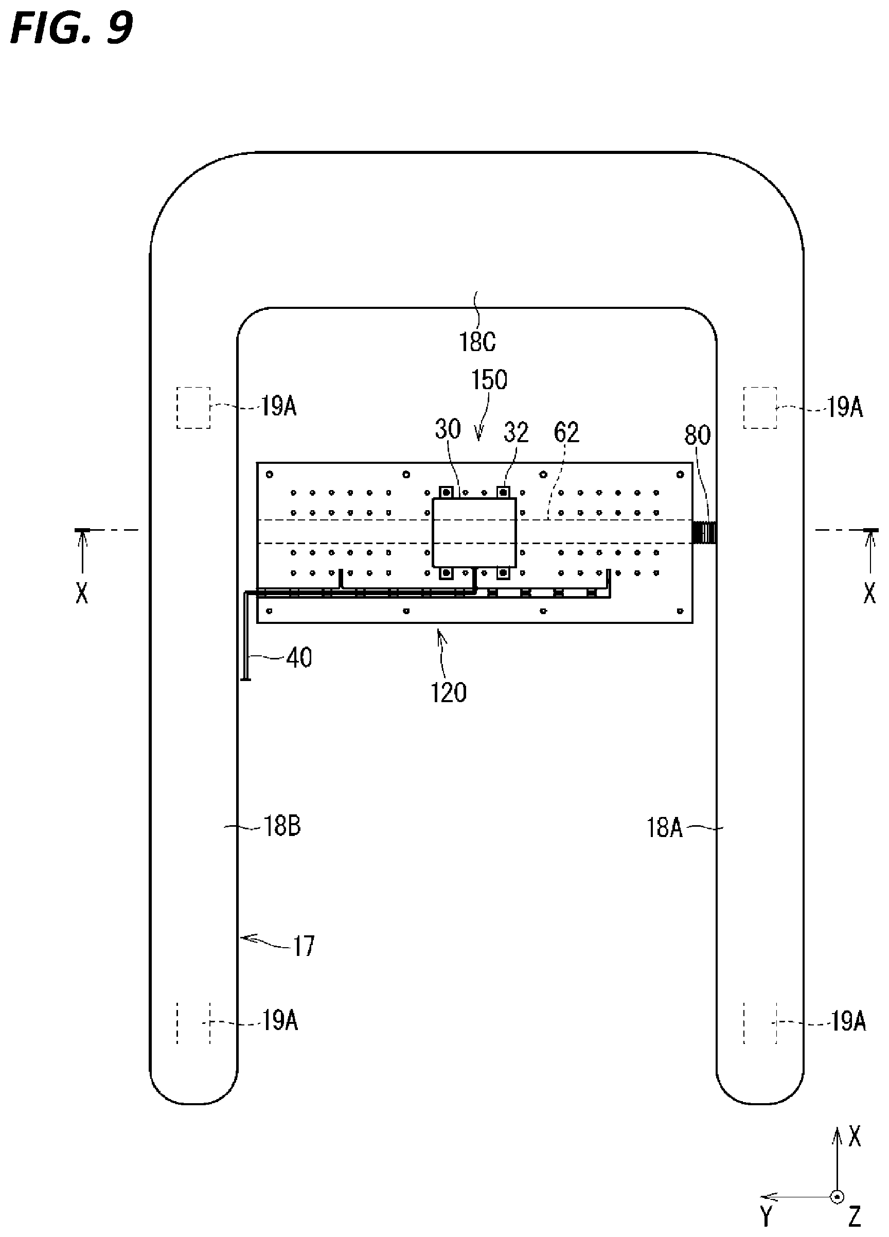 Patent US12552332 Figure 9 – Wiring module and panel with wiring module