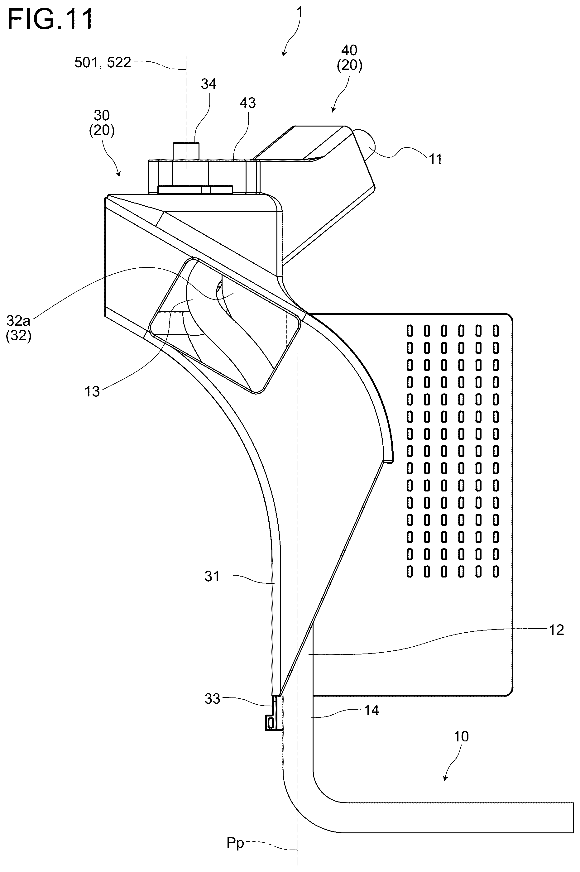 Patent US12552335 Figure 11 – Wiring harness