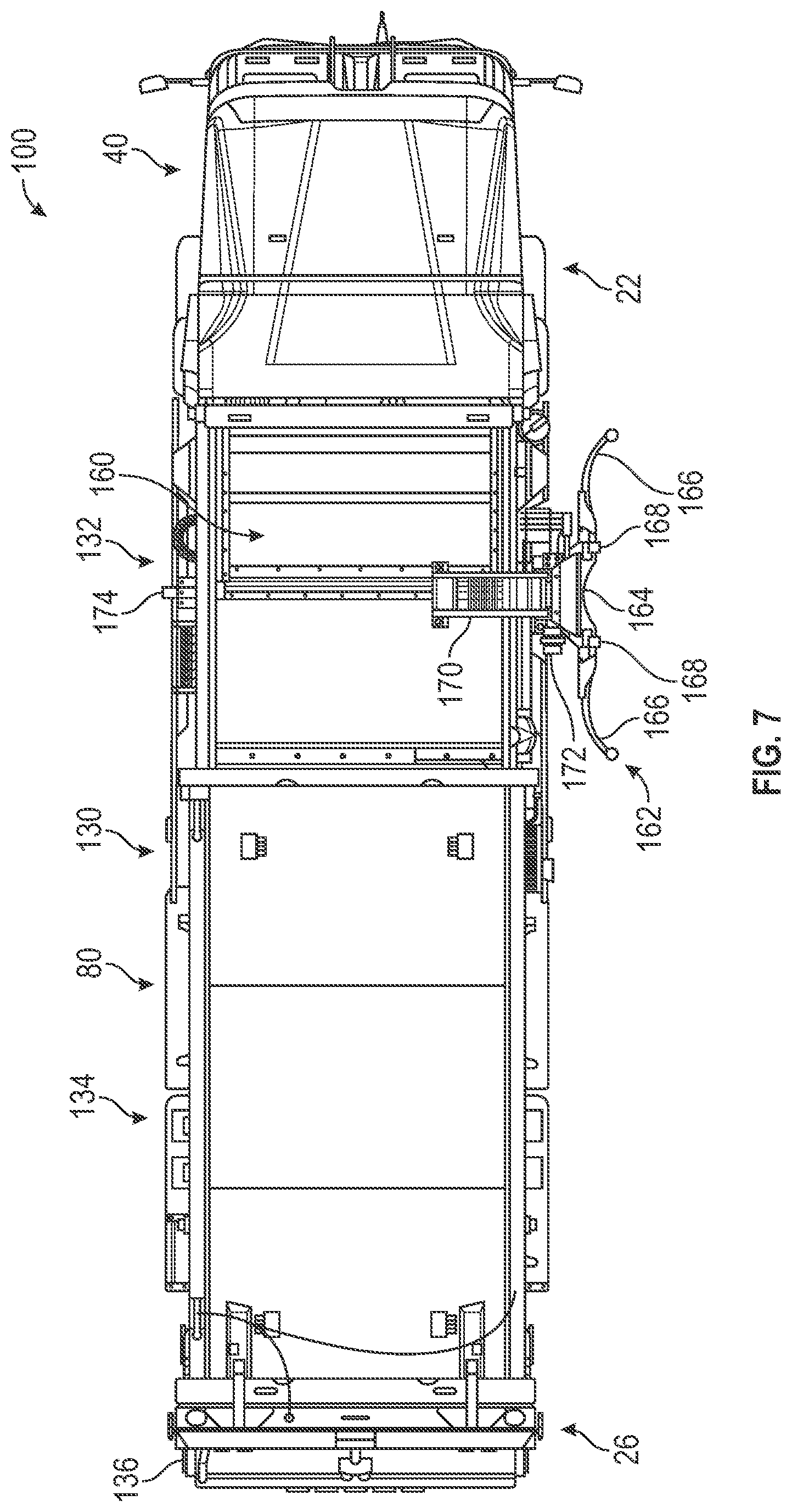 Patent US12552339 Figure 7 – Hydraulic systems and methods for a vehicle with a common pump supplying steering and braking functions
