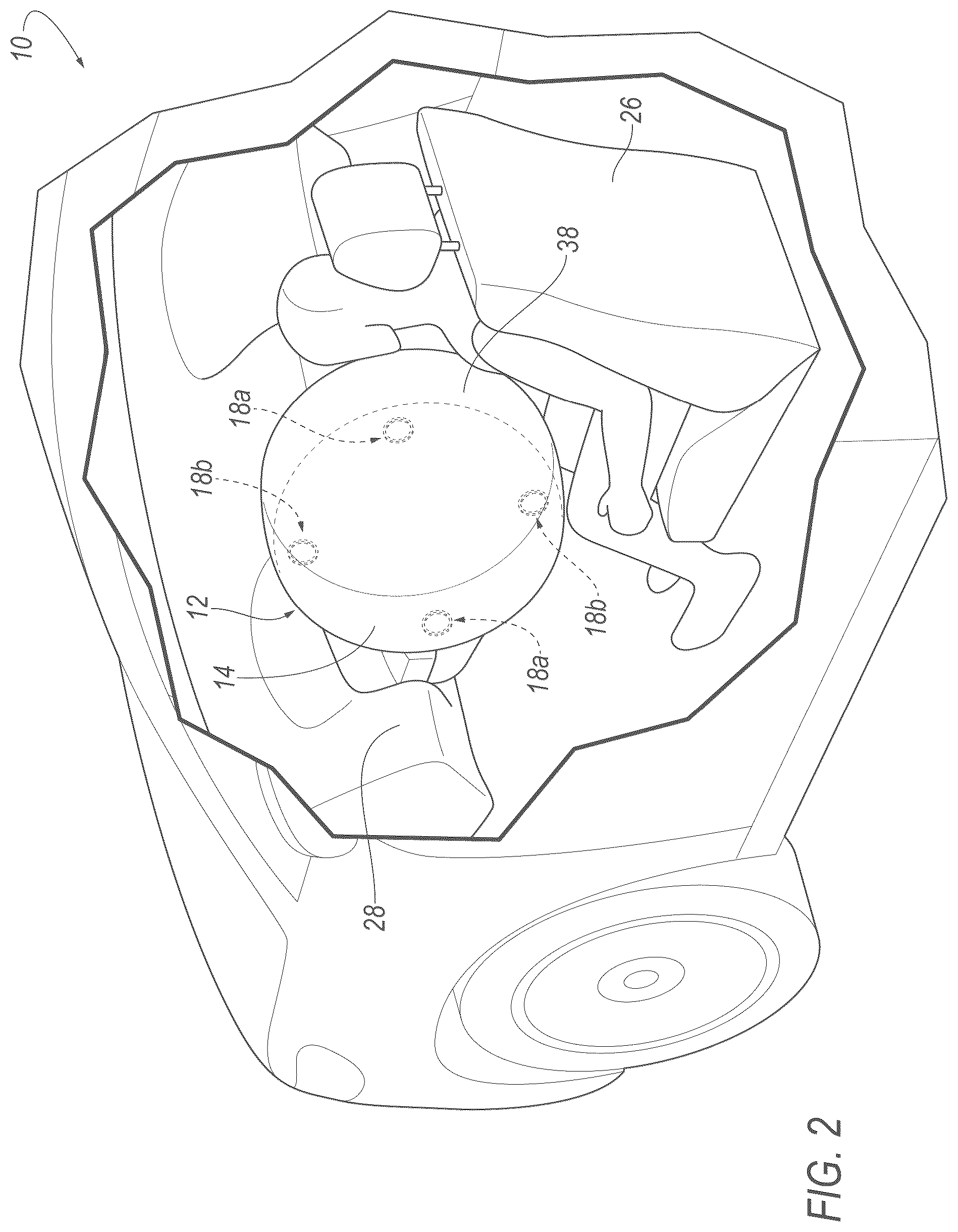 Patent US12552341 Figure 2 – Airbag with vents having different venting characteristics