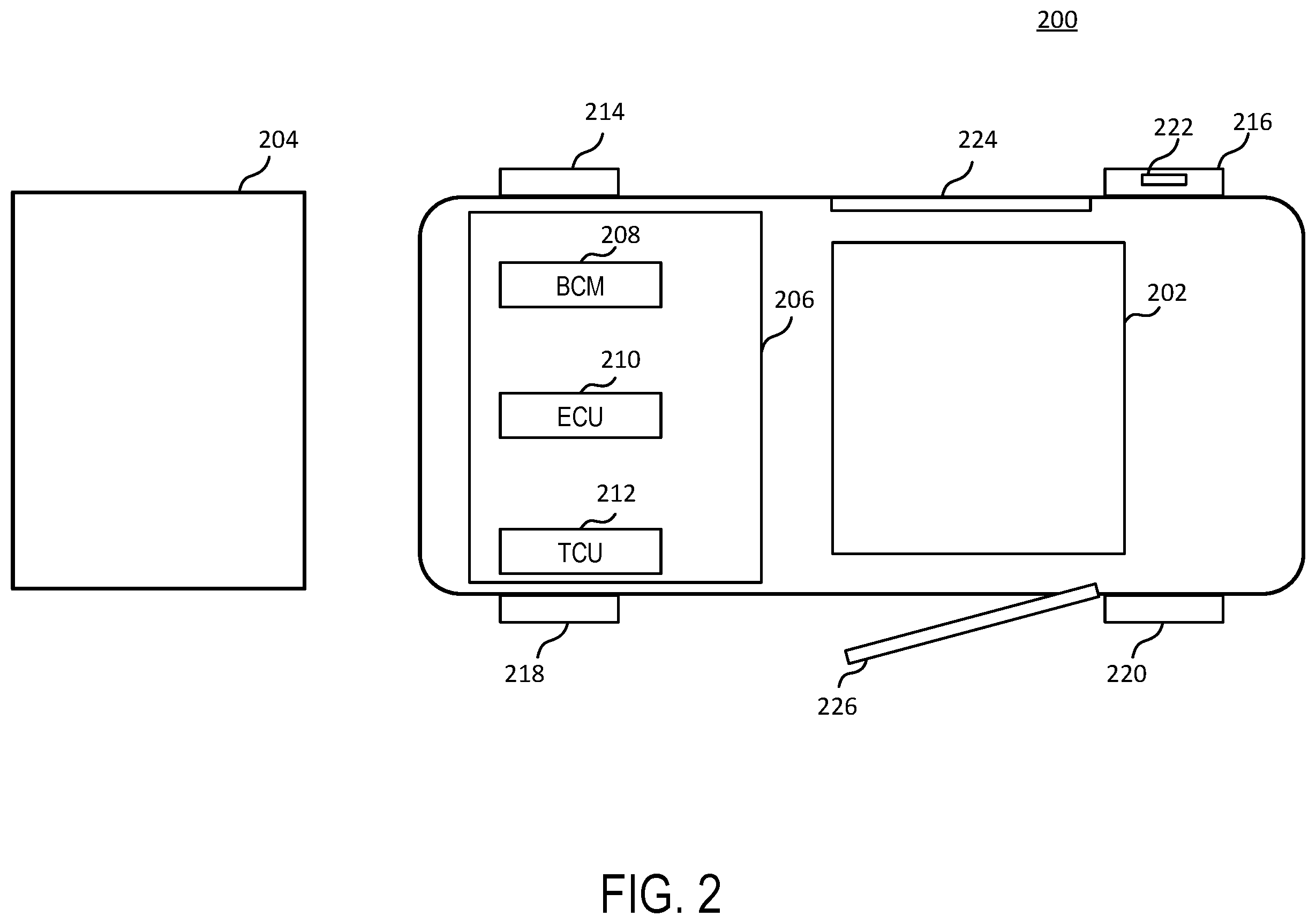 Patent US12552345 Figure 2 – Remote vehicle system actuation