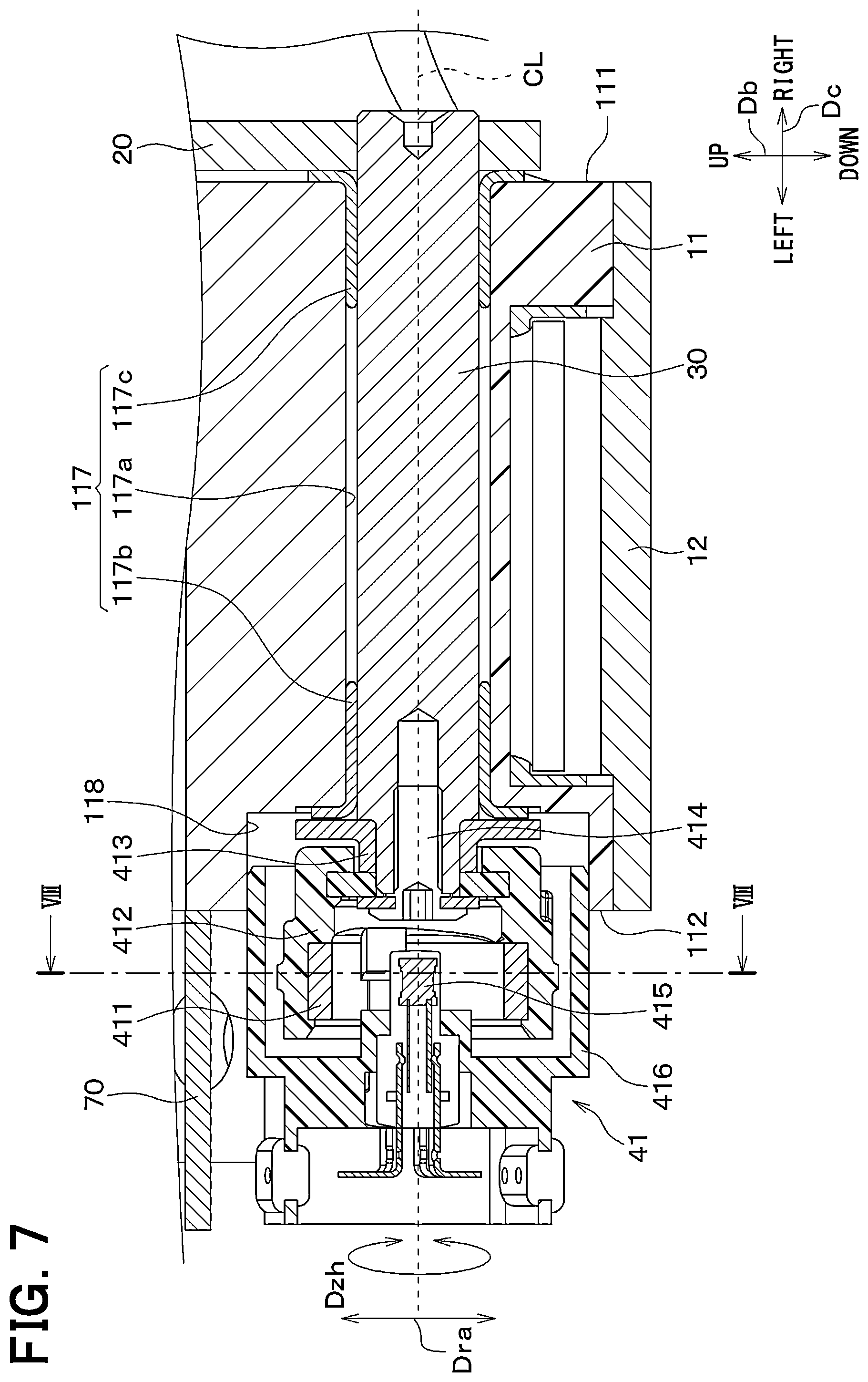 Patent US12552349 Figure 7 – Brake pedal device