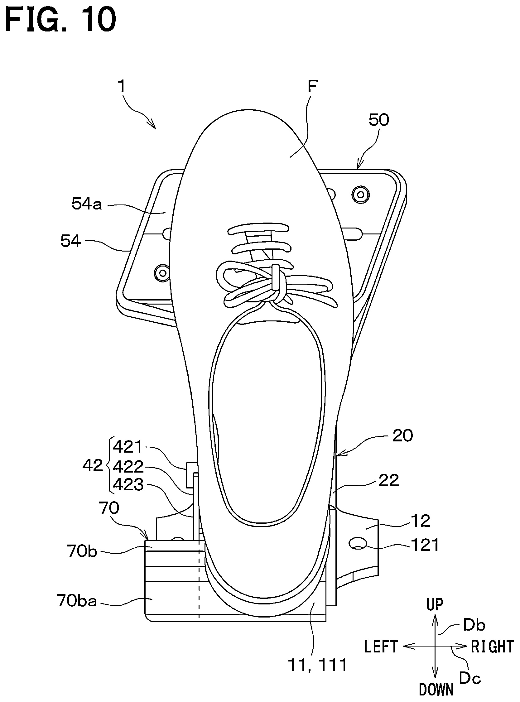 Patent US12552349 Figure 10 – Brake pedal device