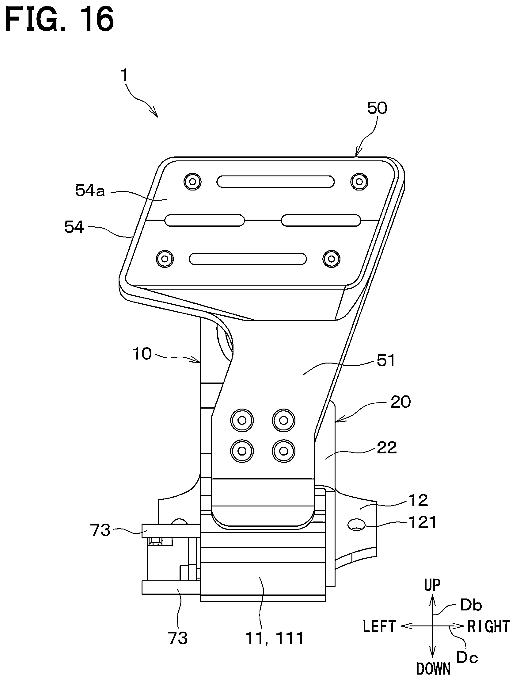 Patent US12552349 Figure 16 – Brake pedal device