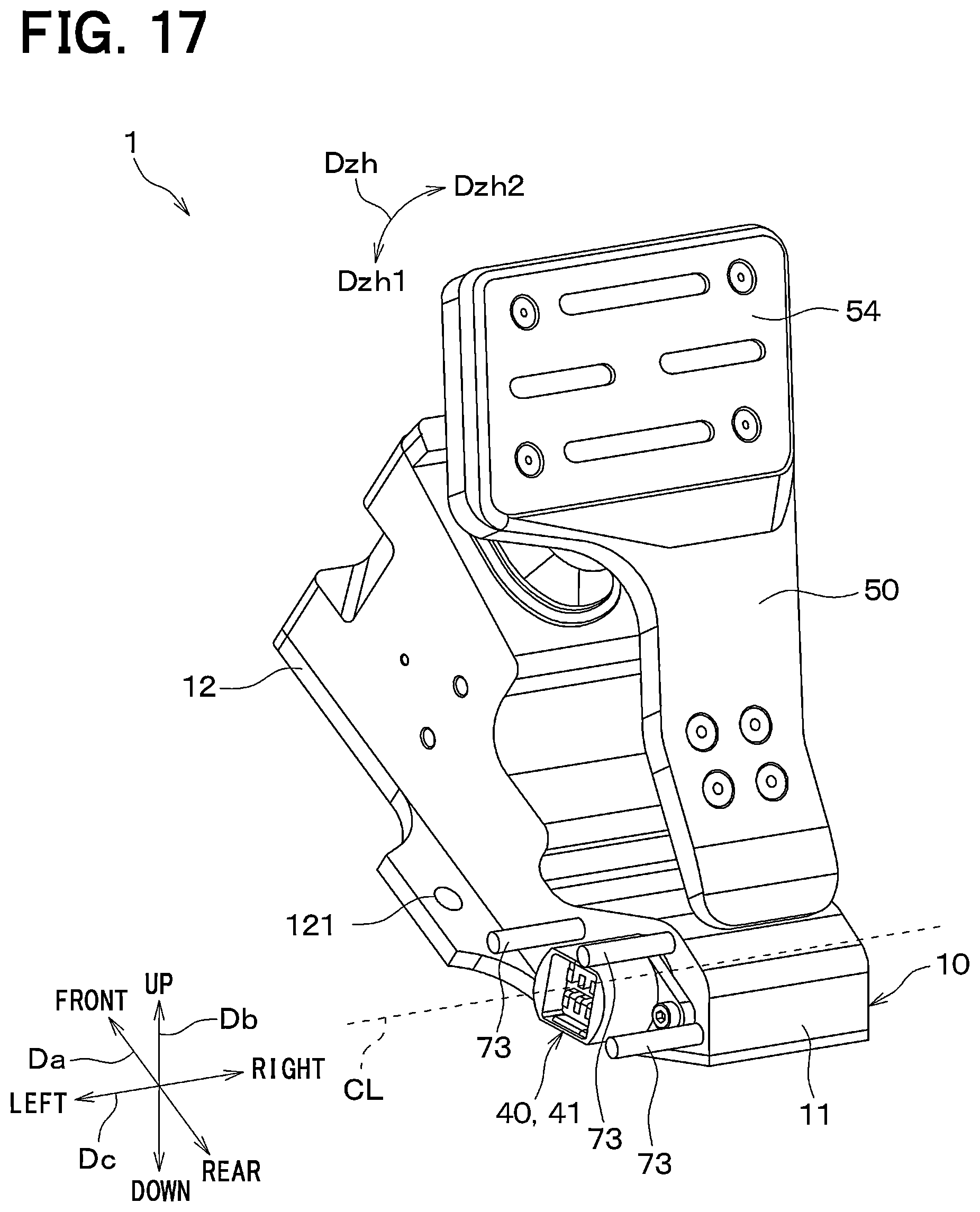 Patent US12552349 Figure 17 – Brake pedal device