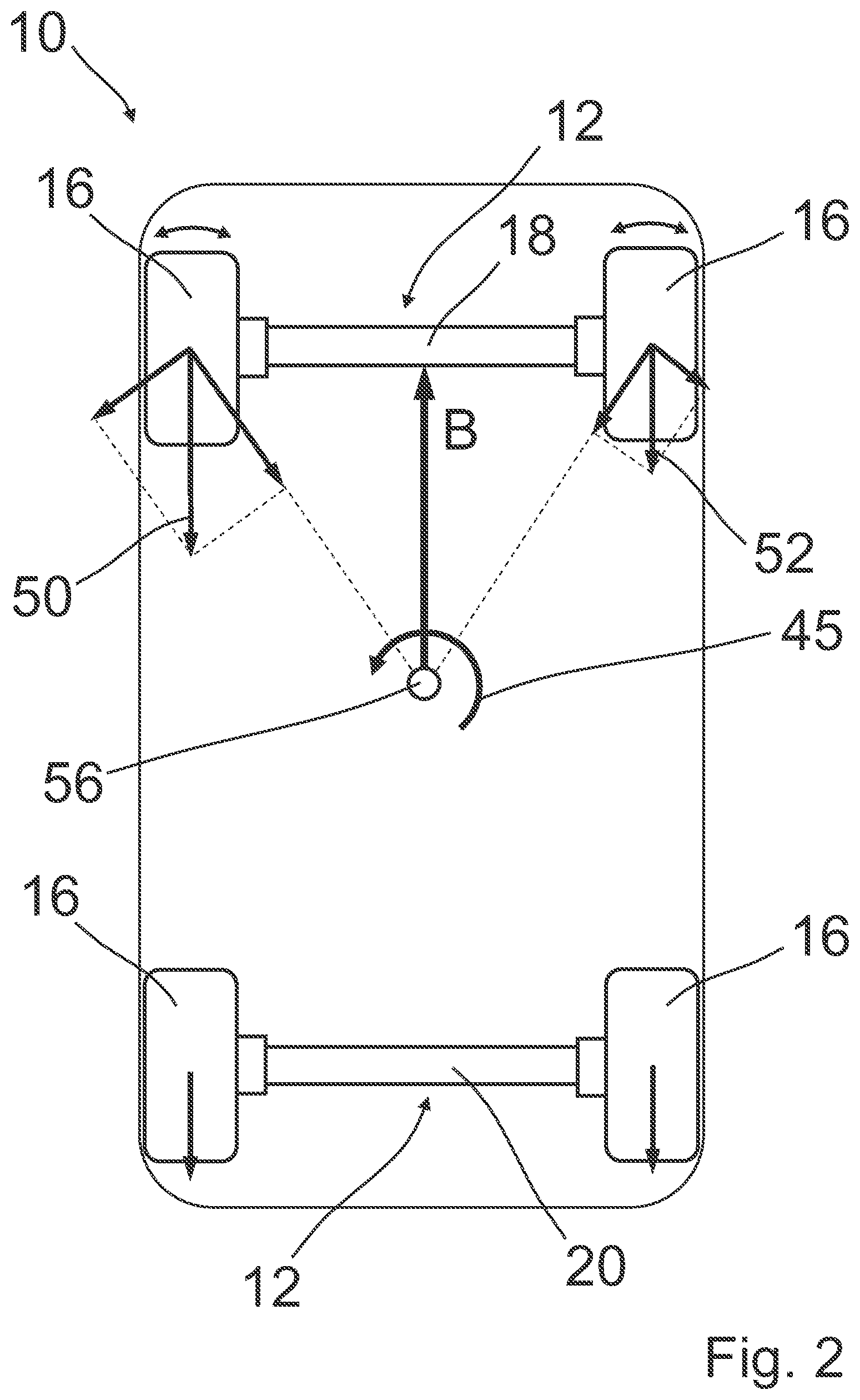 Patent US12552362 Figure 2 – Method and apparatus for compensating a yaw moment acting on a vehicle