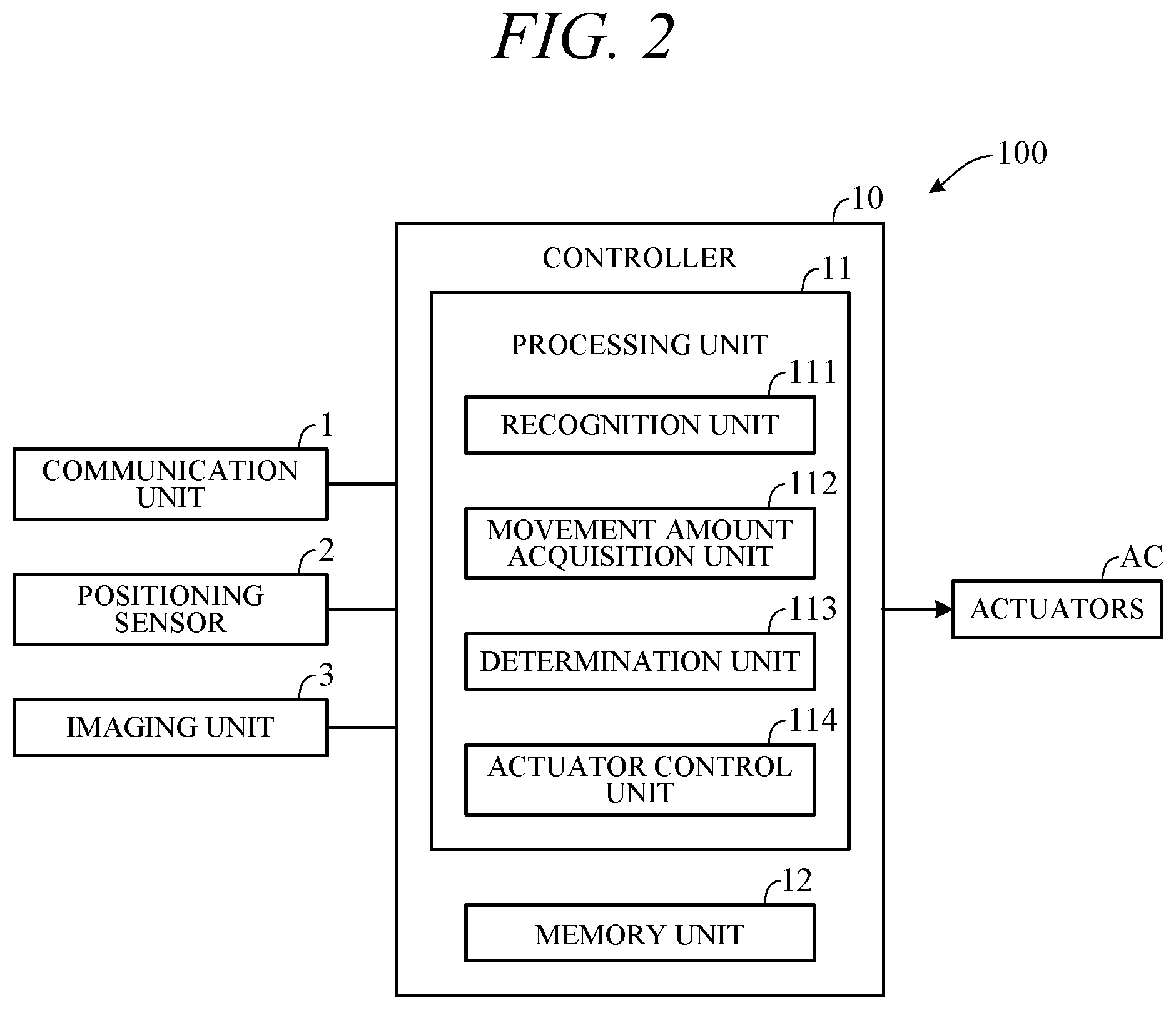 Patent US12552376 Figure 2 – Vehicle control apparatus