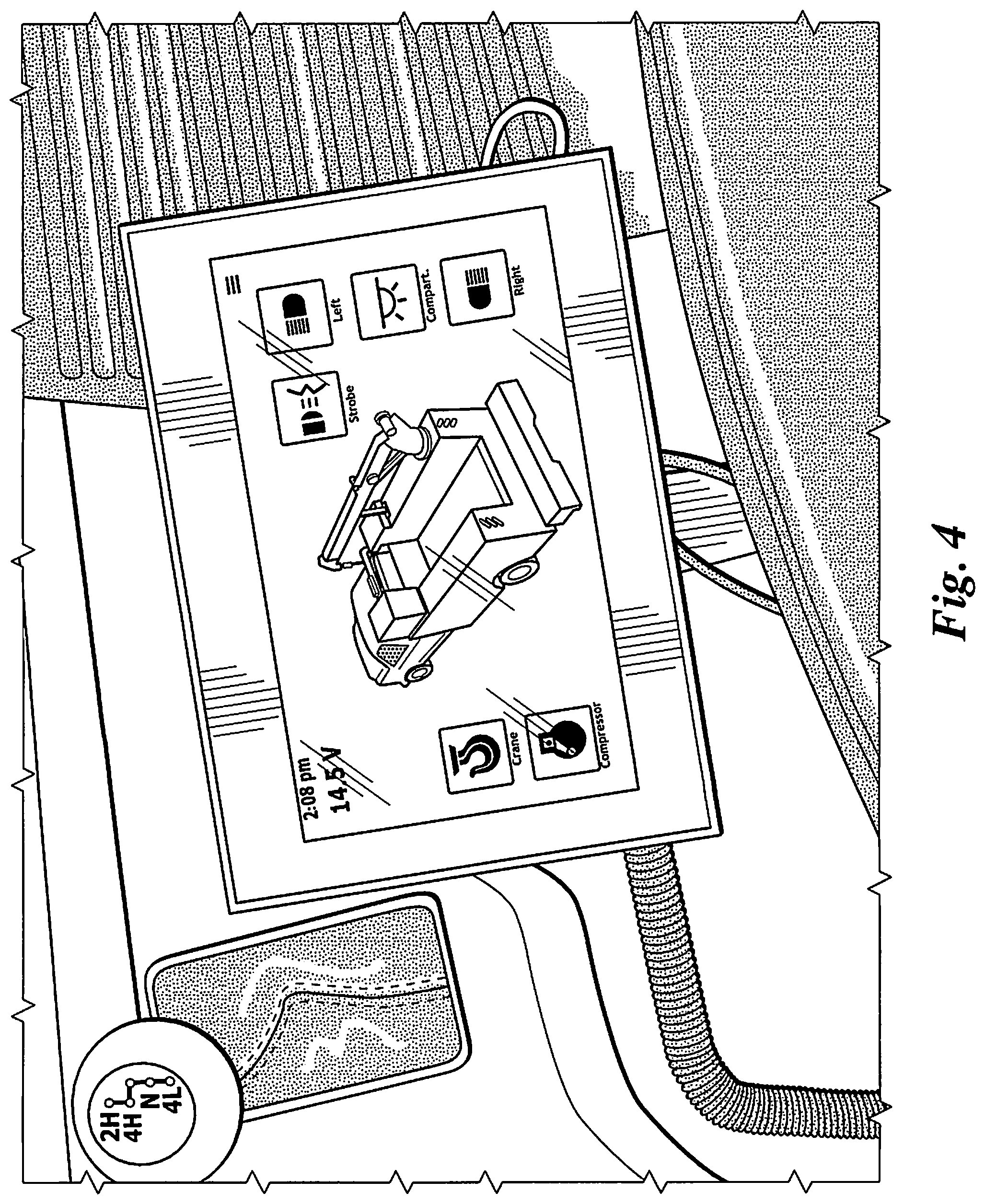 Patent US12552387 Figure 4 – Method and apparatus for automating power take-offs for vehicles and equipment