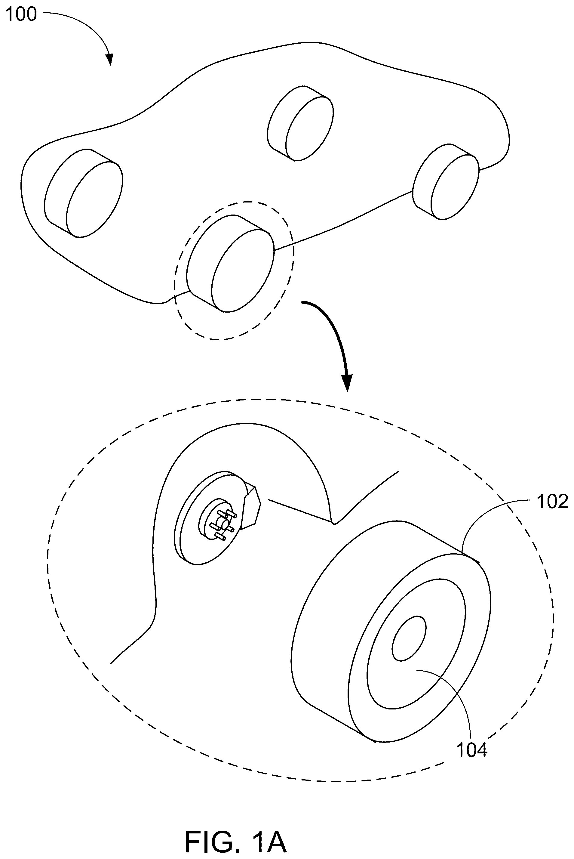 Patent US12552388 Figure 1 – Devices and methods of detecting driving conditions from a rotating wheel