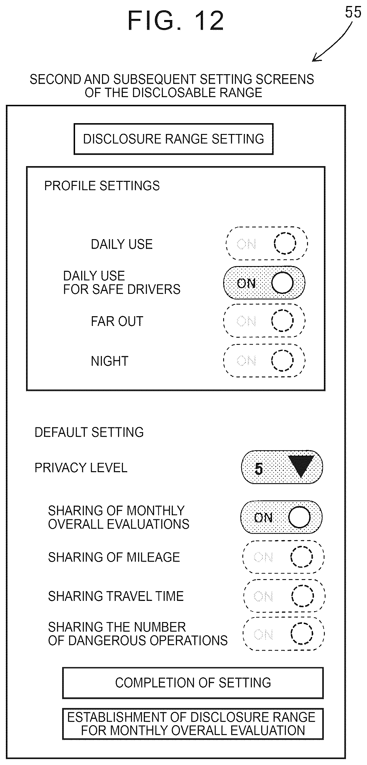 Patent US12552395 Figure 12 – Driving diagnosis system