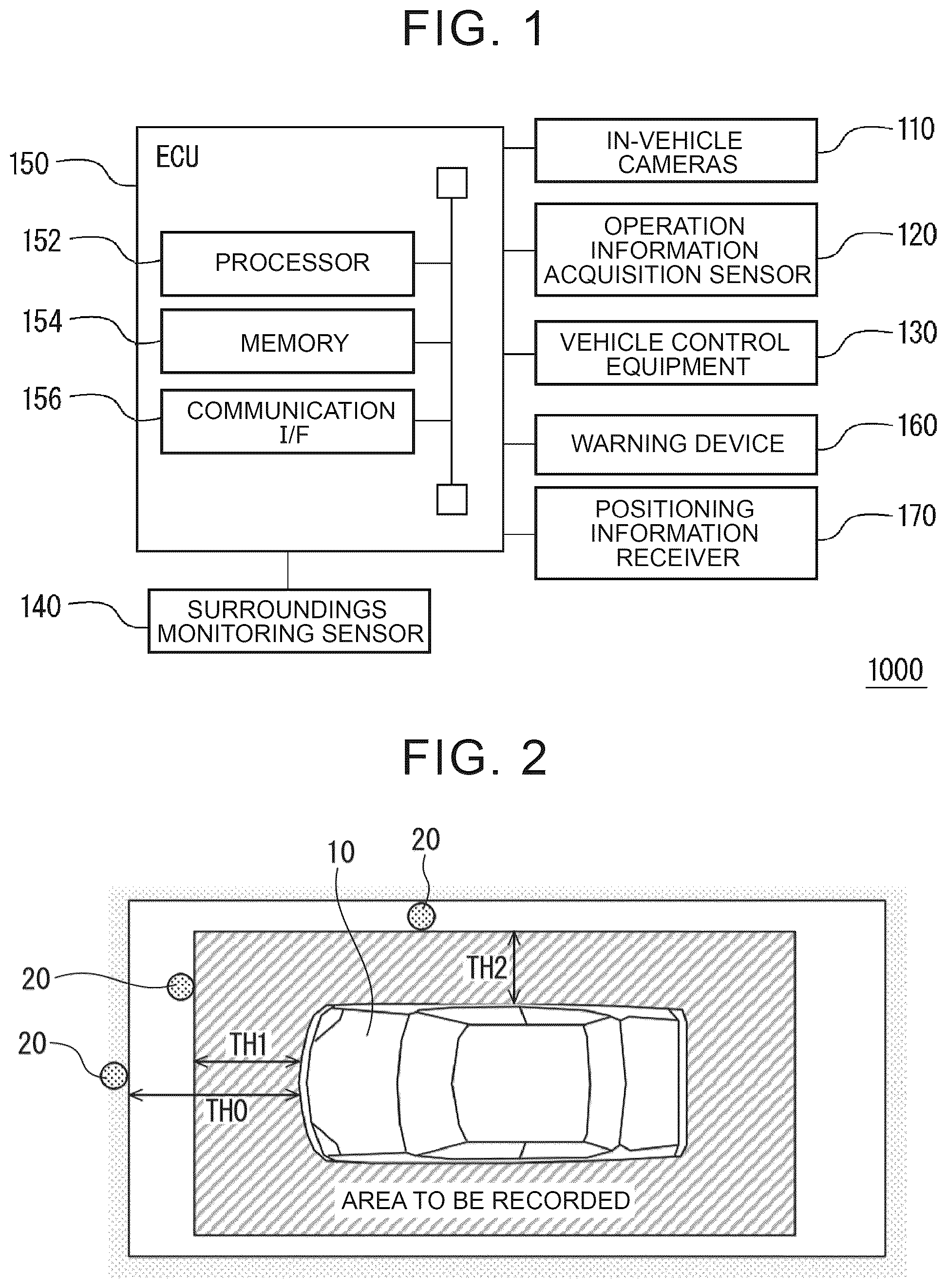 Patent US12552400 Figure 1 – Vehicle information recording system