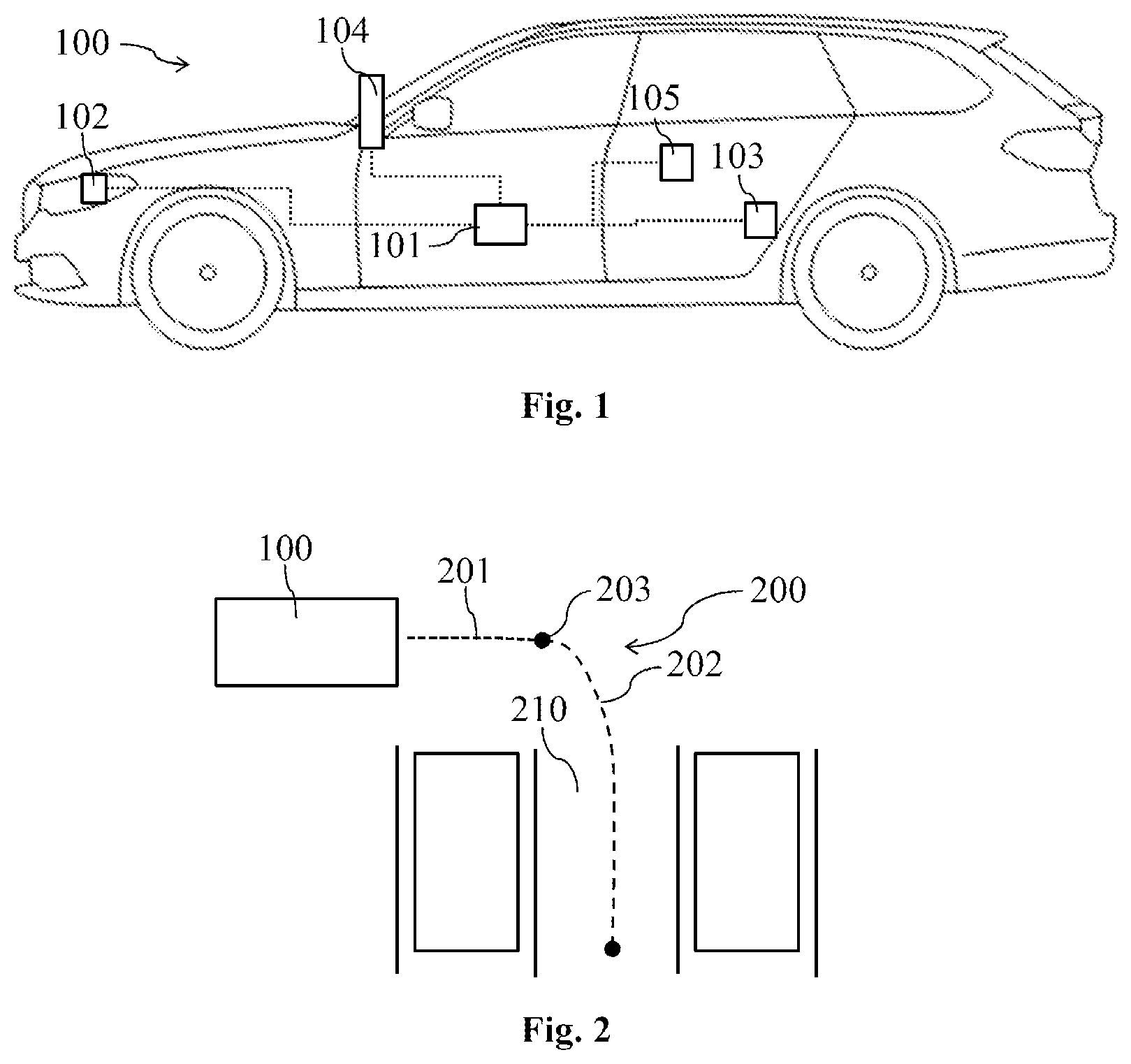 Patent US12552402 Figure 1 – Method and device for automatically recording a driving trajectory