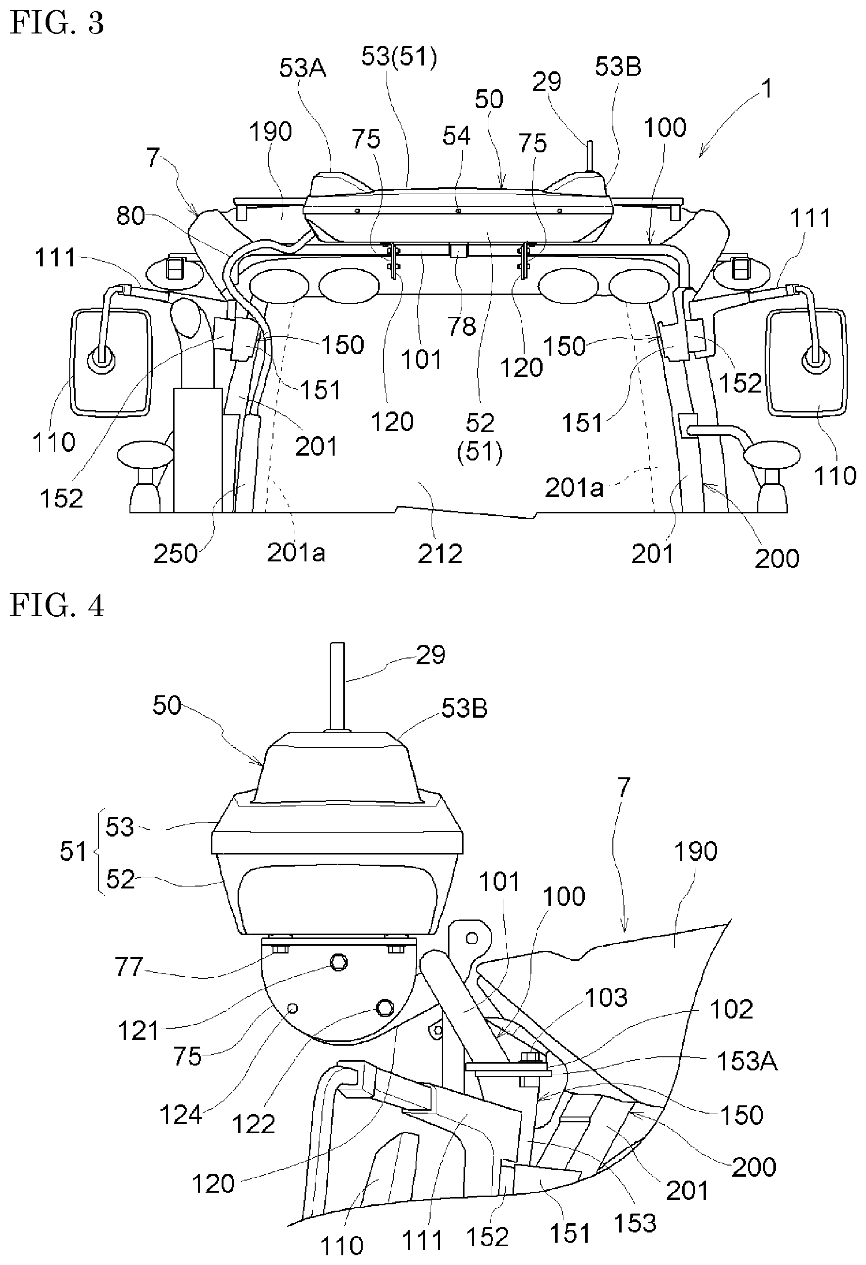 Patent US12552405 Figure 3 – Work vehicle with antenna devices for autonomous travel