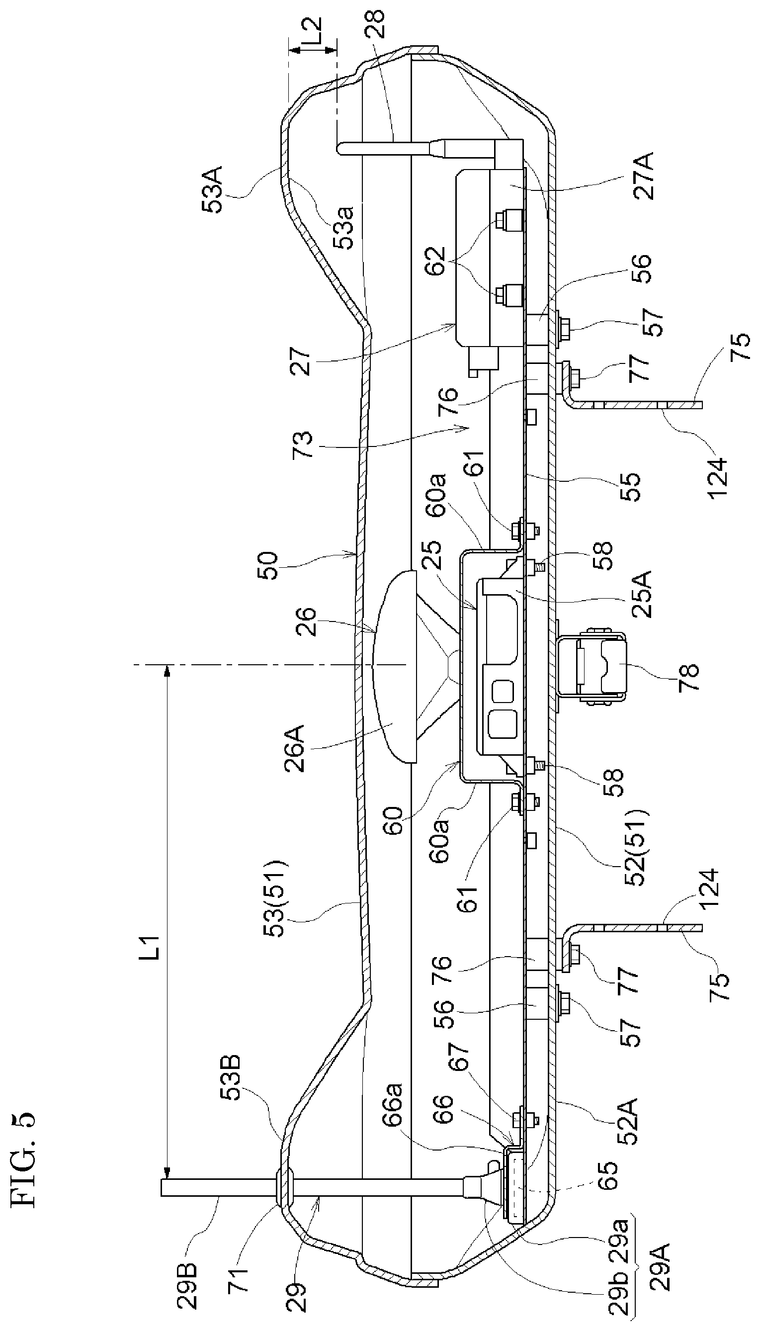 Patent US12552405 Figure 4 – Work vehicle with antenna devices for autonomous travel