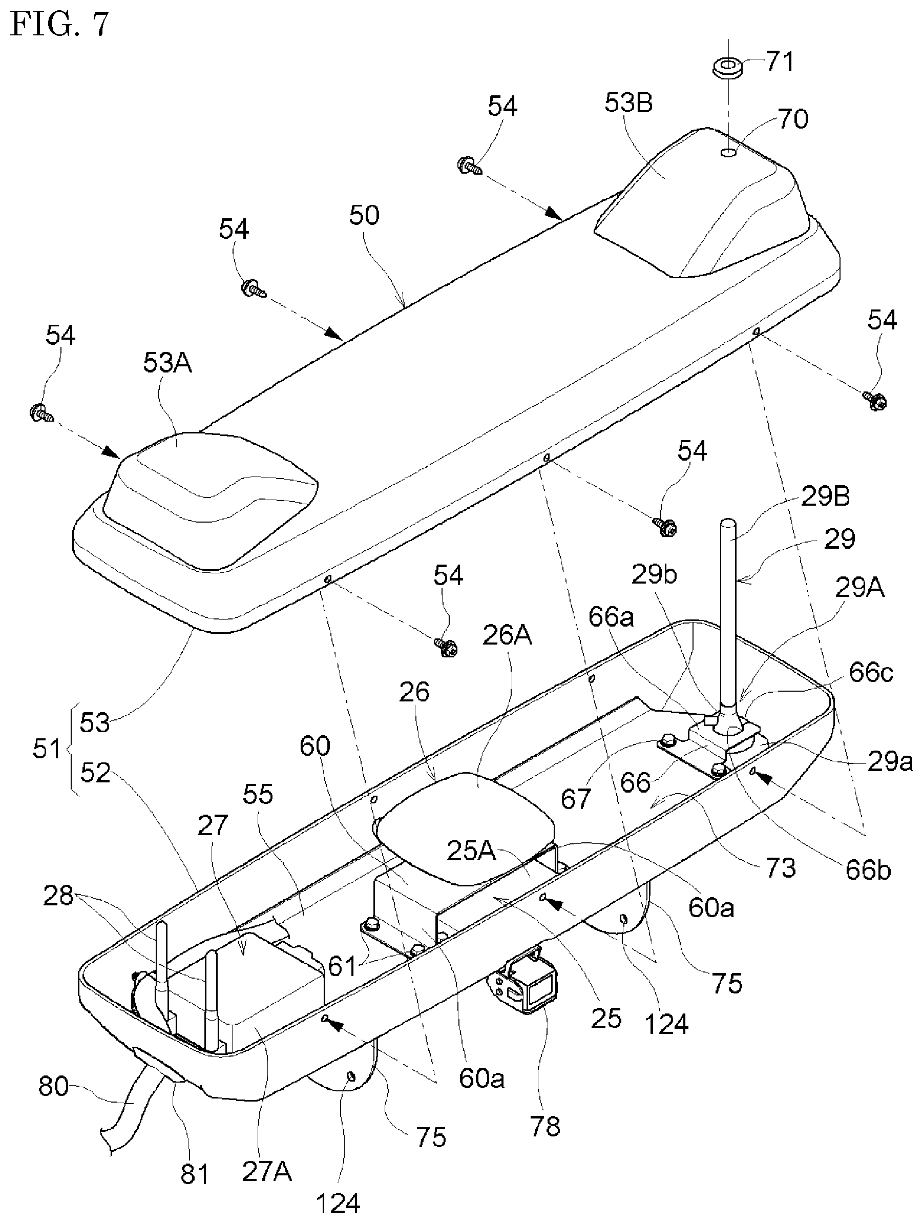 Patent US12552405 Figure 6 – Work vehicle with antenna devices for autonomous travel