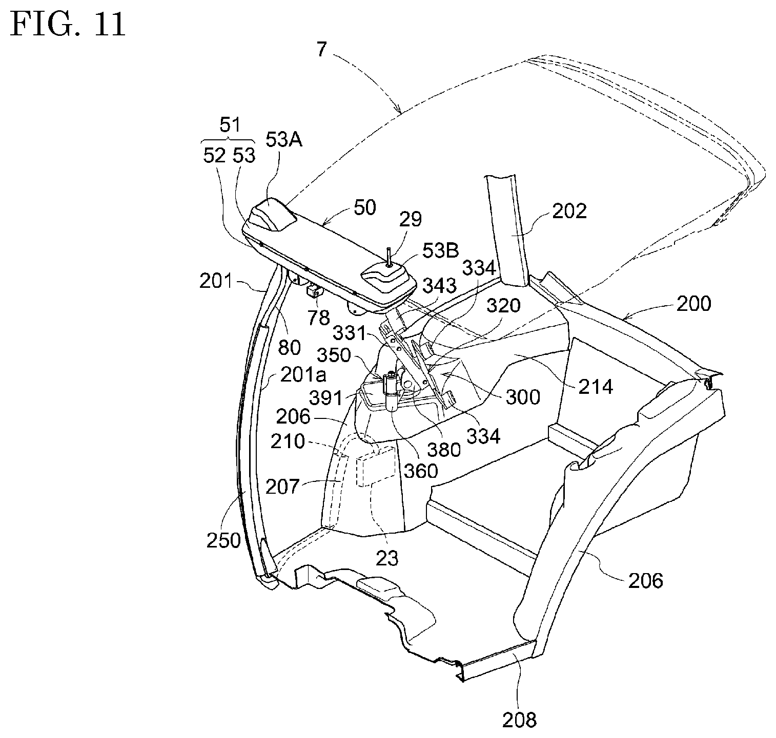 Patent US12552405 Figure 9 – Work vehicle with antenna devices for autonomous travel
