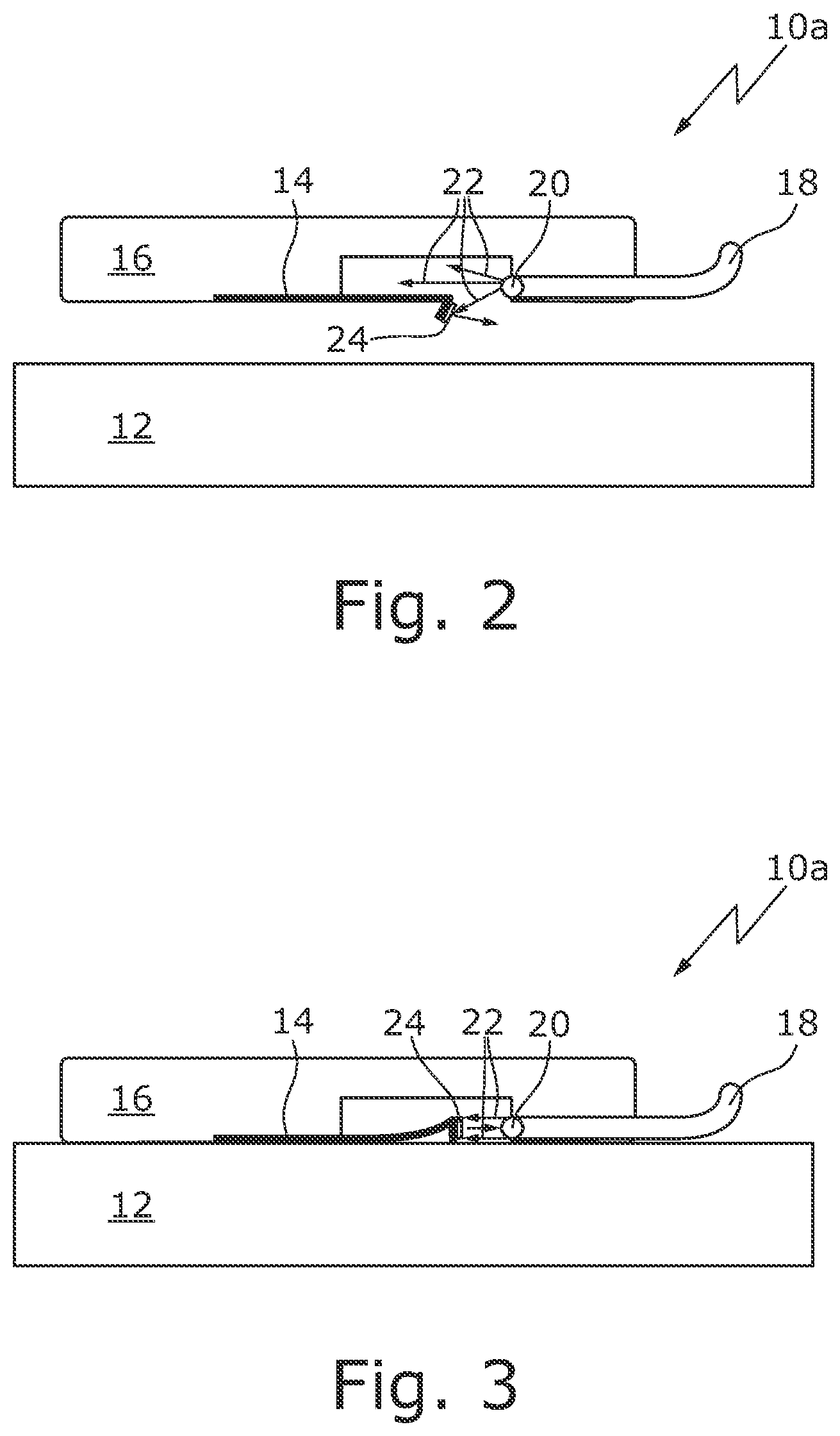 Patent US12552424 Figure 2 – Rail contact element and drop off detection unit