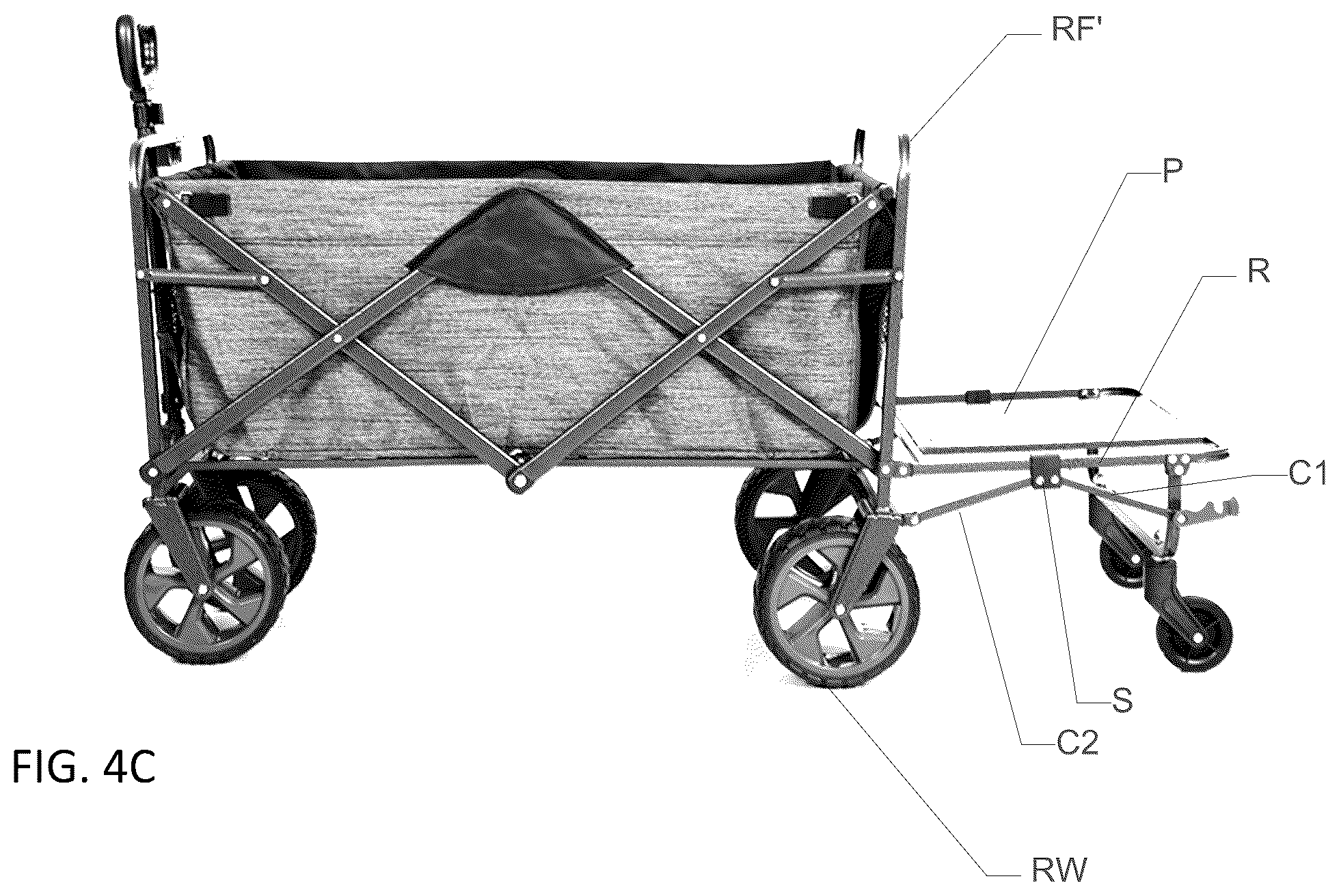 Patent US12552432 Figure 7 – Collapsible wagon tailgate