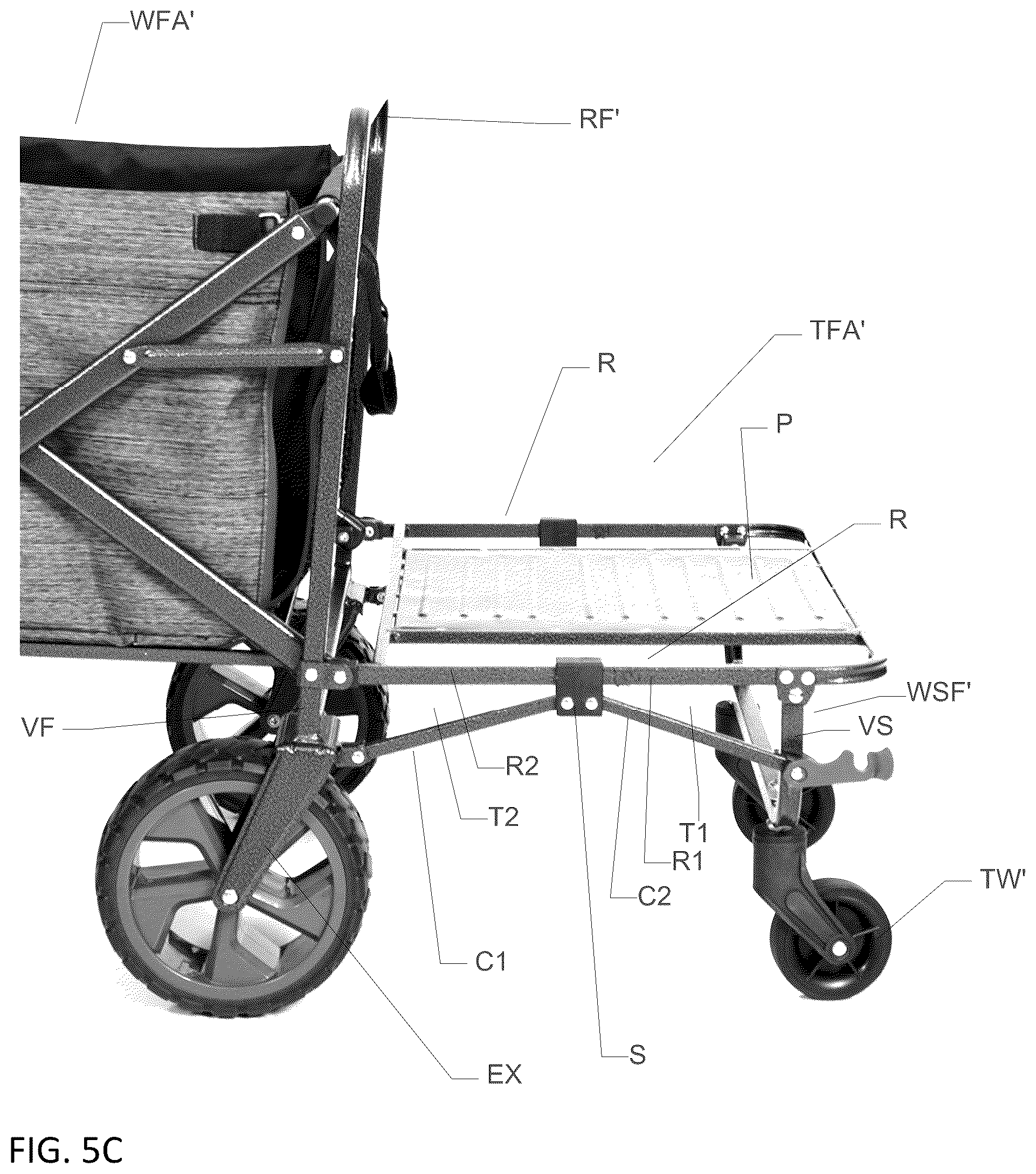Patent US12552432 Figure 9 – Collapsible wagon tailgate