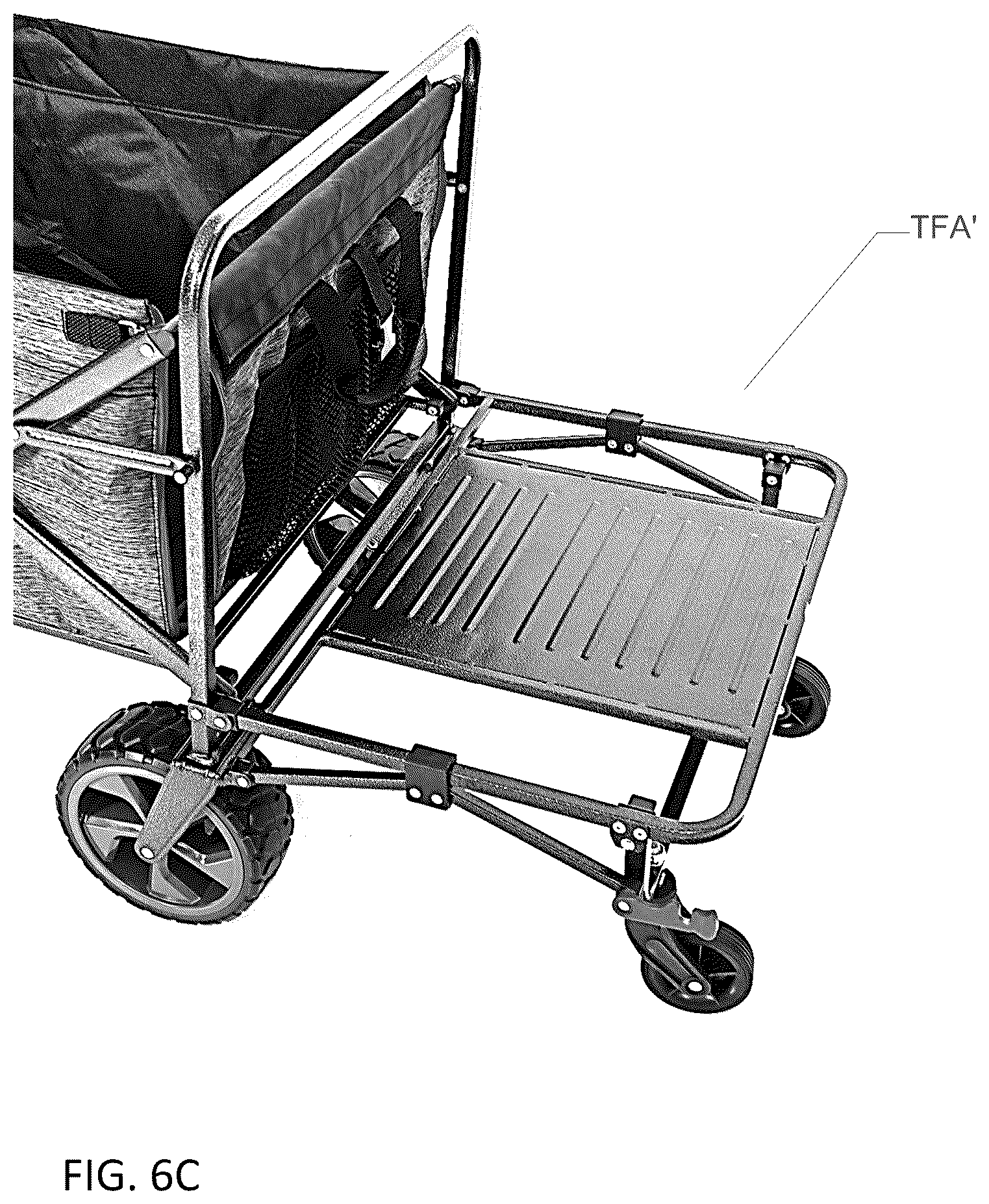Patent US12552432 Figure 11 – Collapsible wagon tailgate