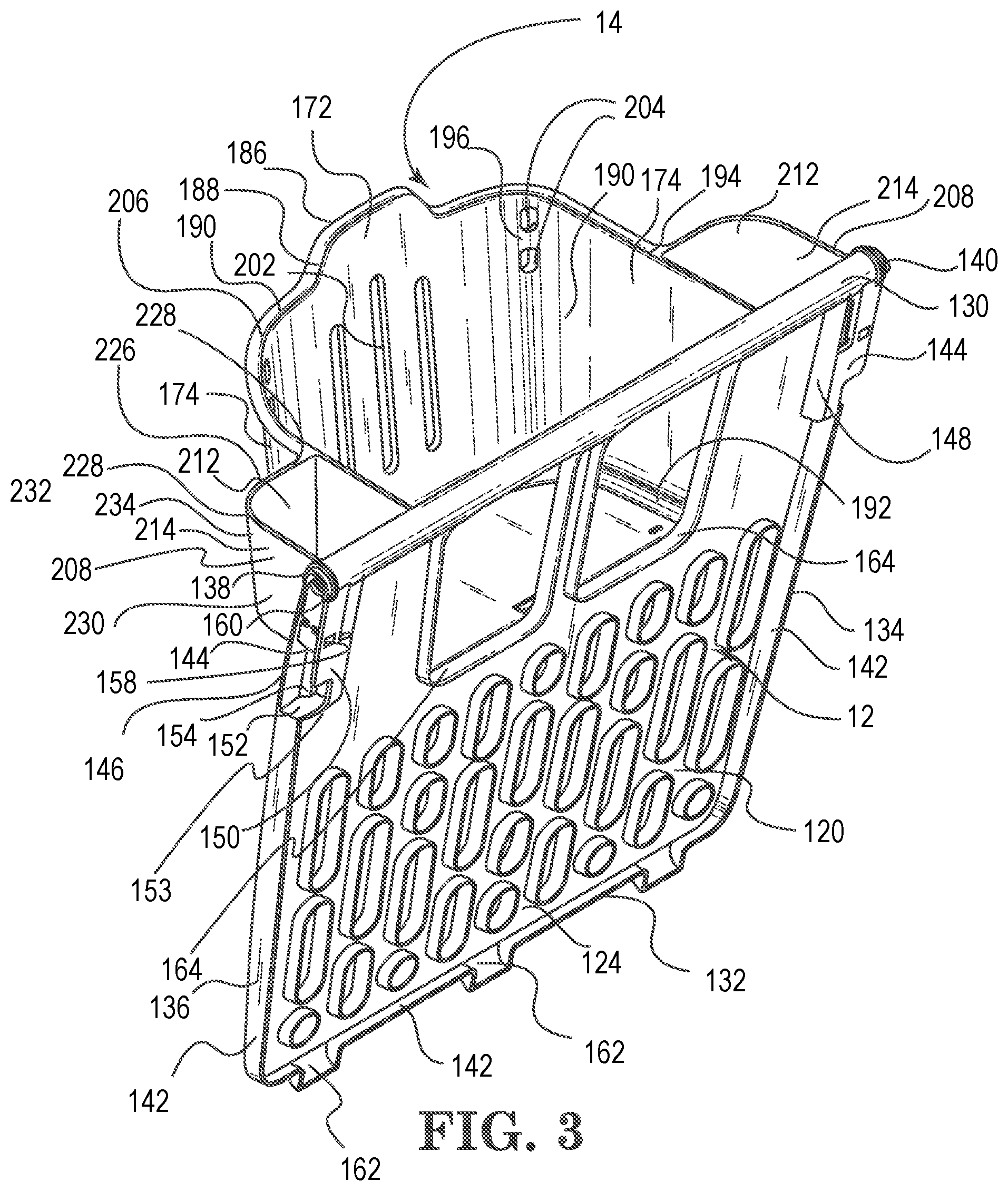 Patent US12552433 Figure 3 – Shopping cart gate with child seat and assemblies thereof