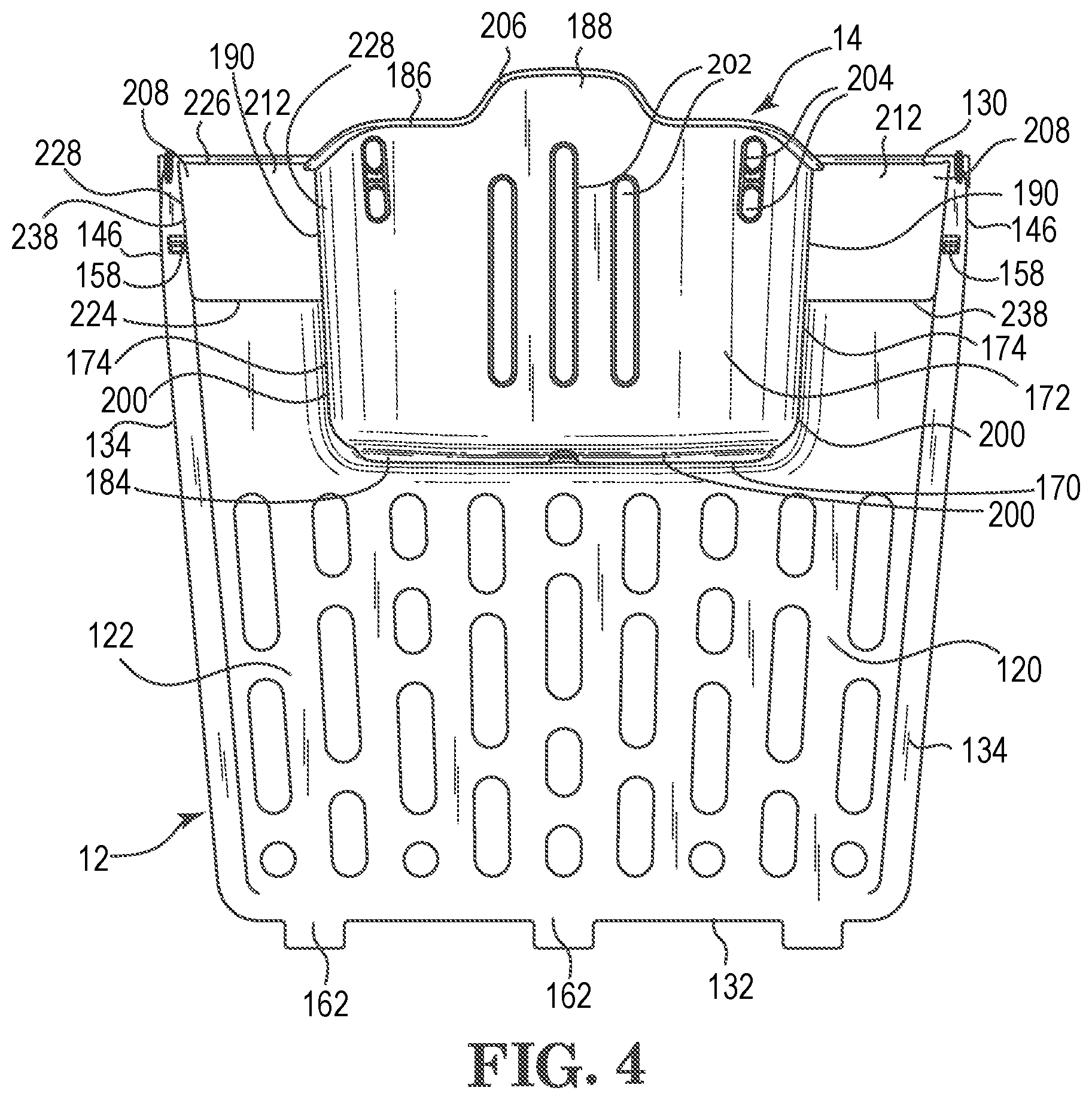 Patent US12552433 Figure 4 – Shopping cart gate with child seat and assemblies thereof