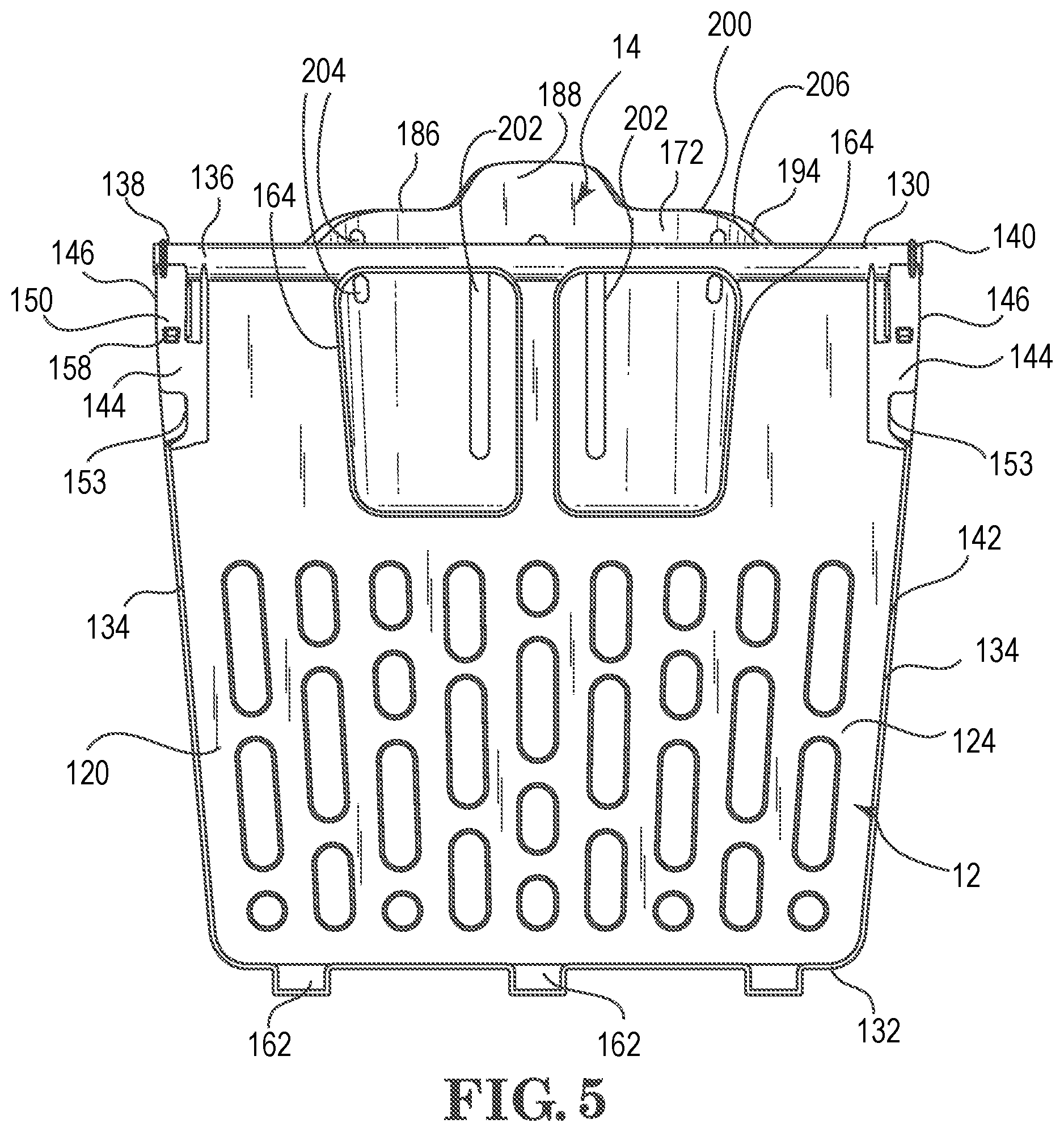Patent US12552433 Figure 5 – Shopping cart gate with child seat and assemblies thereof