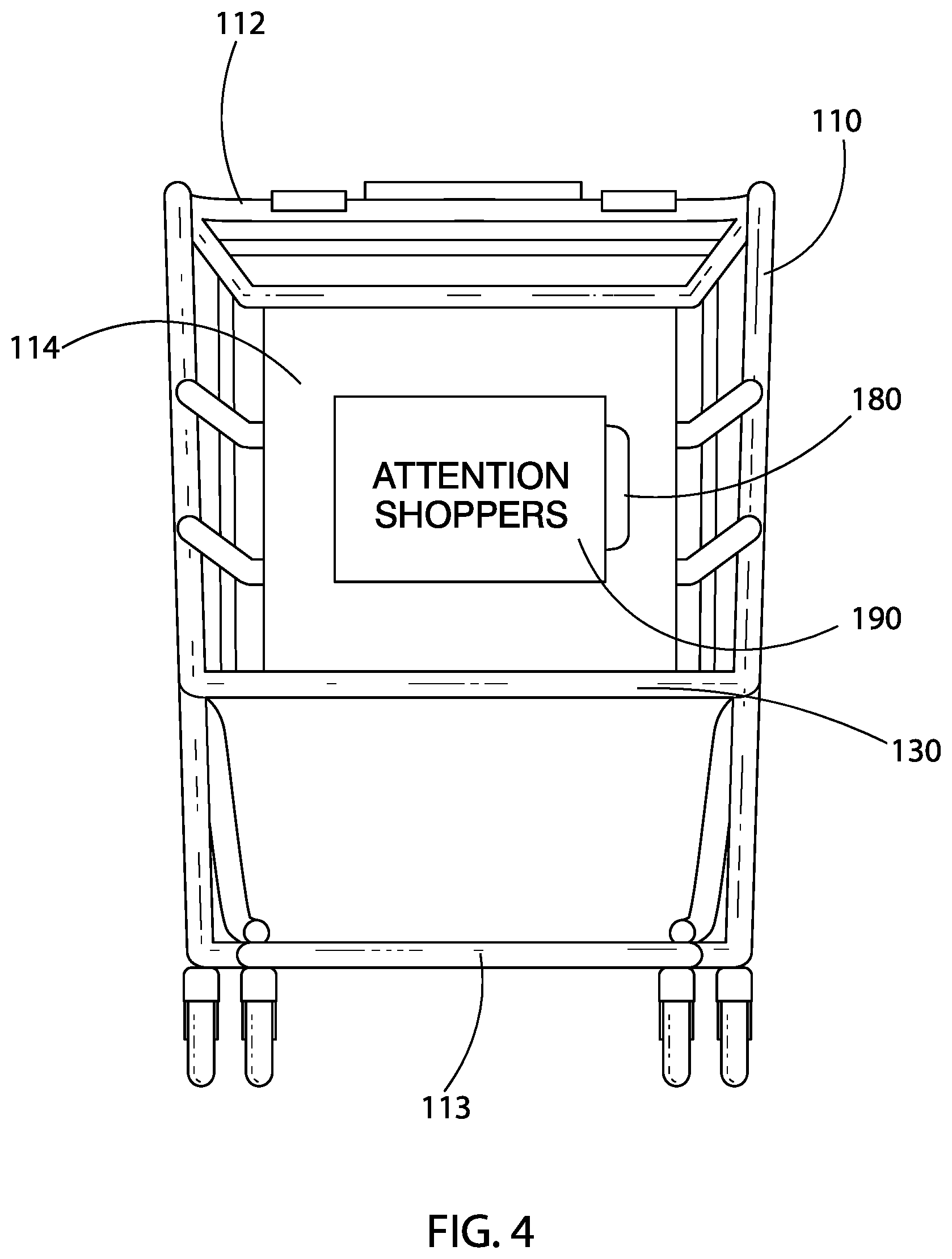 Patent US12552435 Figure 4 – Electric motor shopping cart