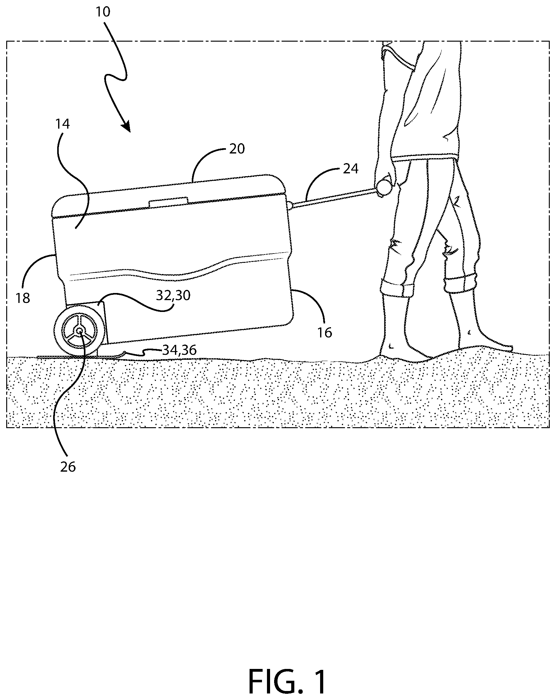 Patent US12552440 Figure 1 – Ski sled