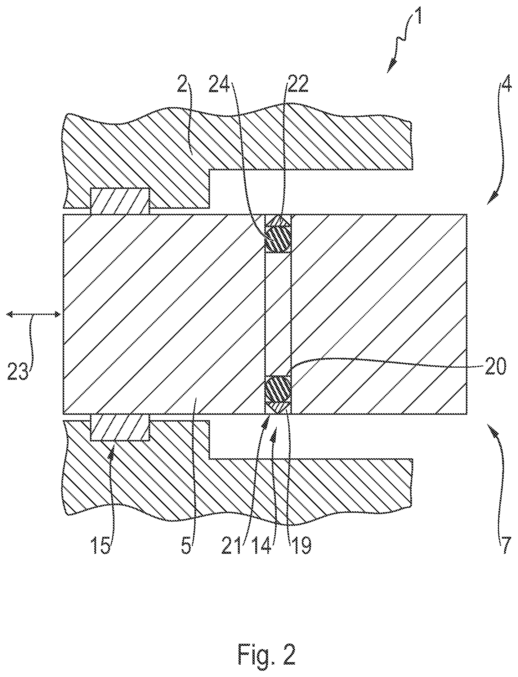 Patent US12552443 Figure 2 – Steering device for steering a vehicle, and method for detecting an ingress of water using such a steering device