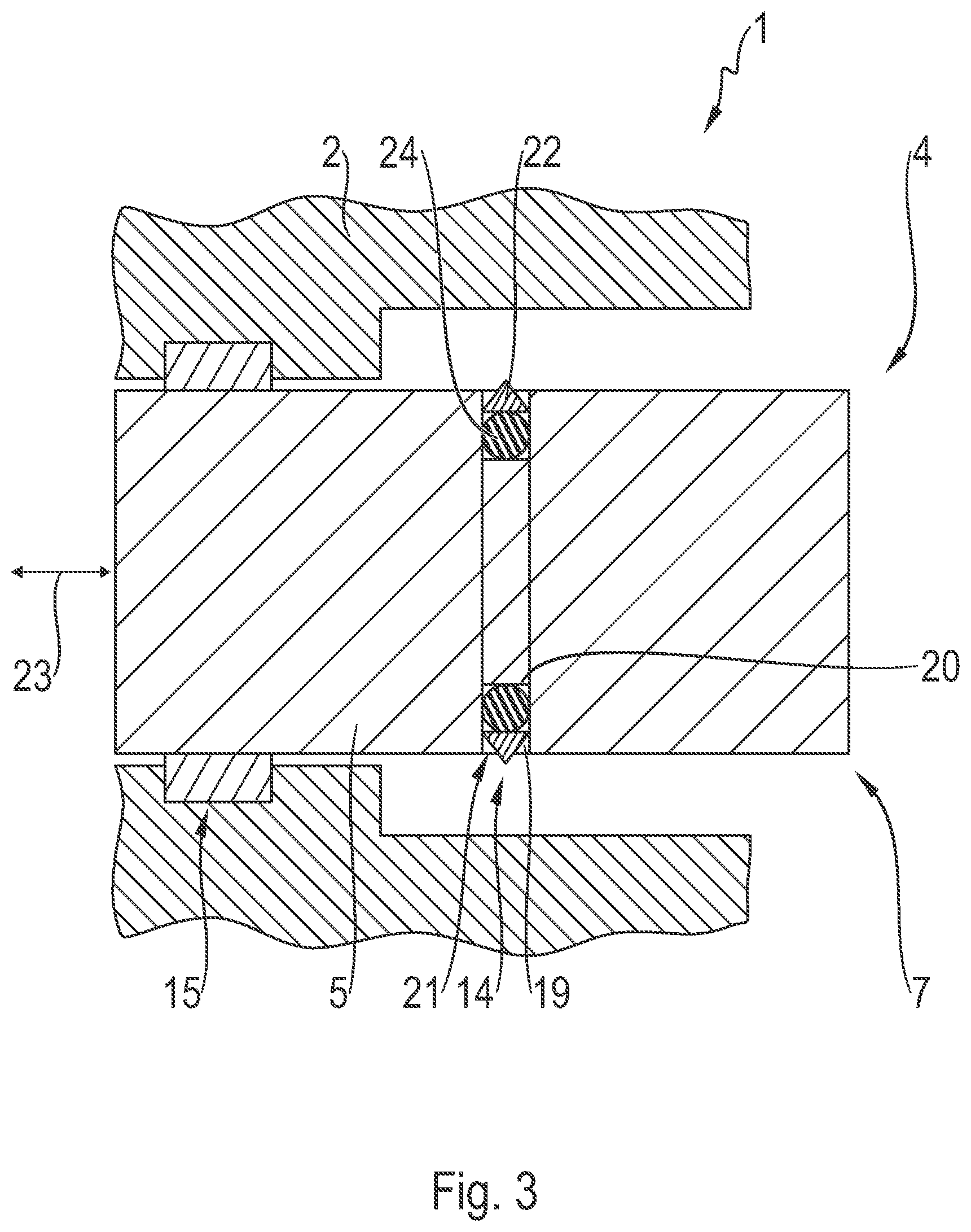Patent US12552443 Figure 3 – Steering device for steering a vehicle, and method for detecting an ingress of water using such a steering device