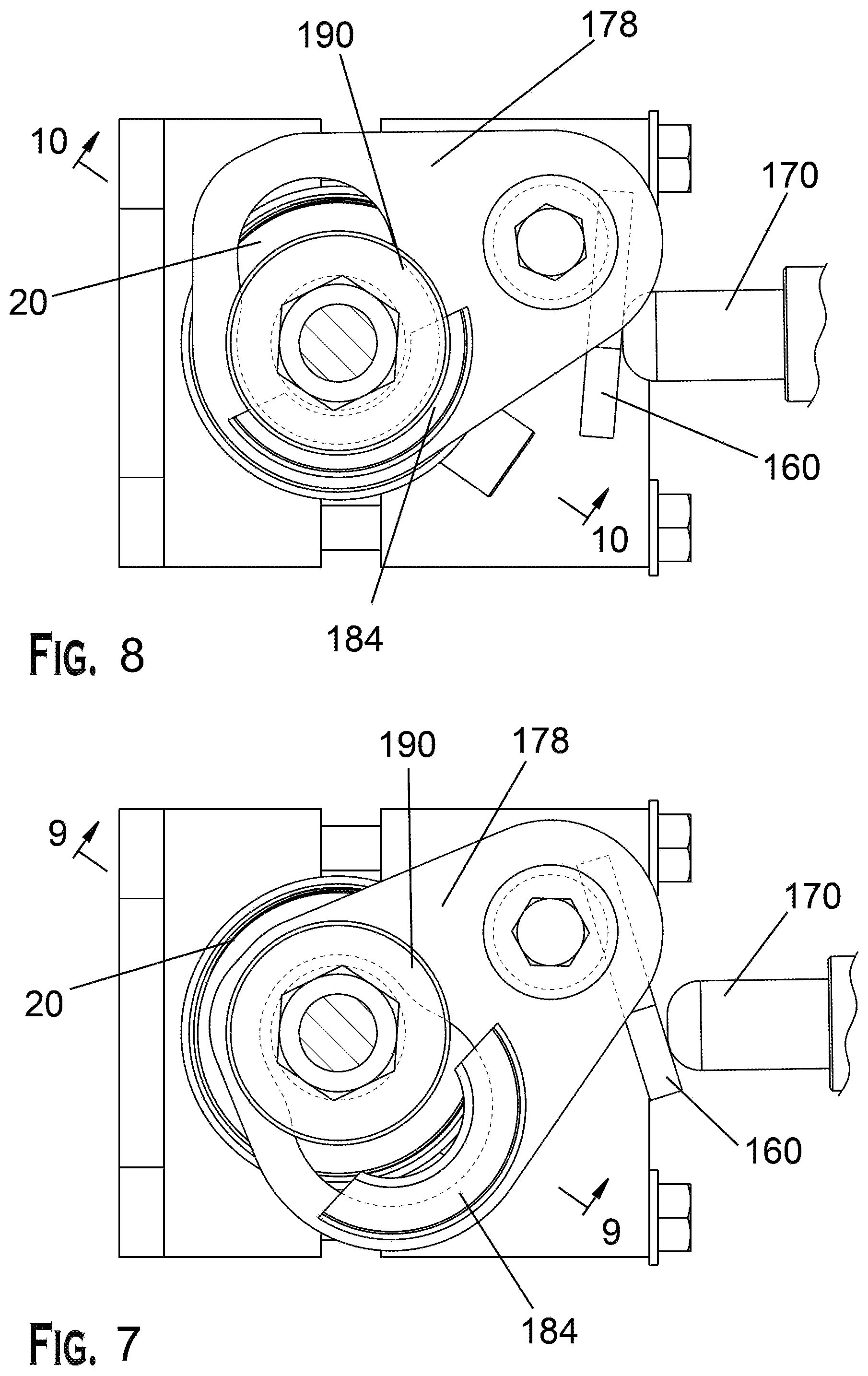 Patent US12552444 Figure 8 – Steering assembly system with self-centering aspect